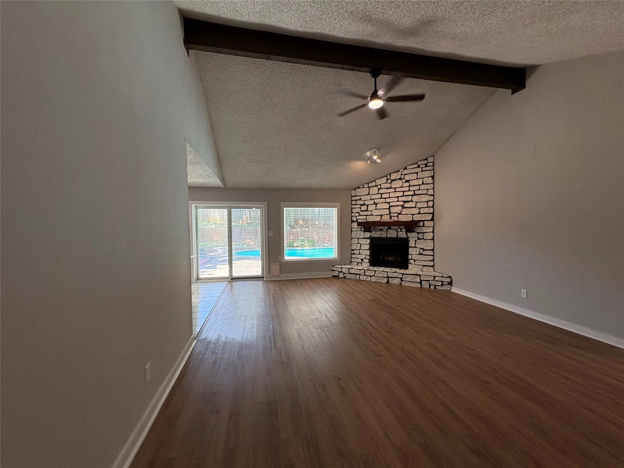 The living and dining room adjoin, providing great flexibility for defining space as it is needed for each use.
