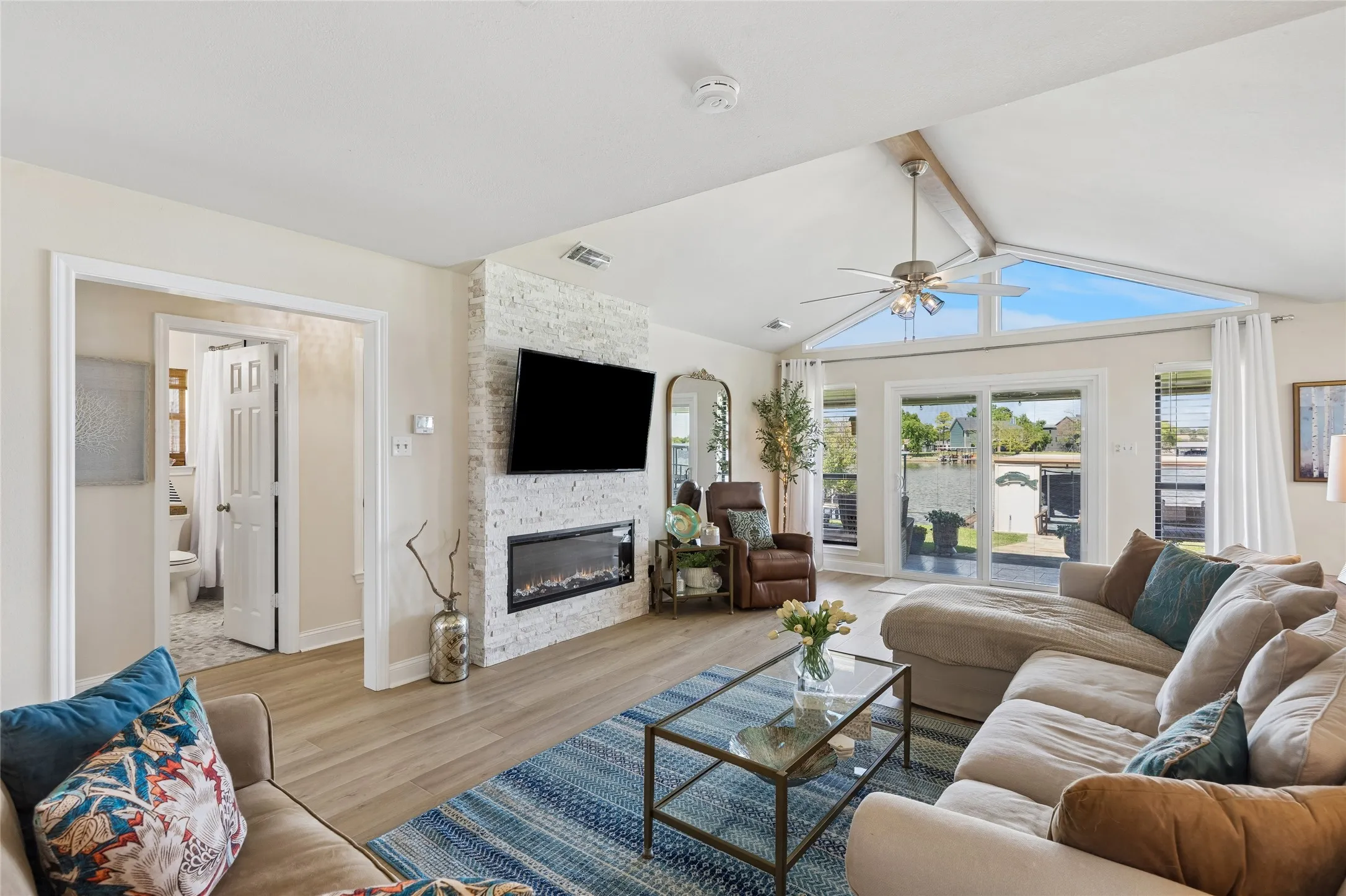 Living room with electric FP