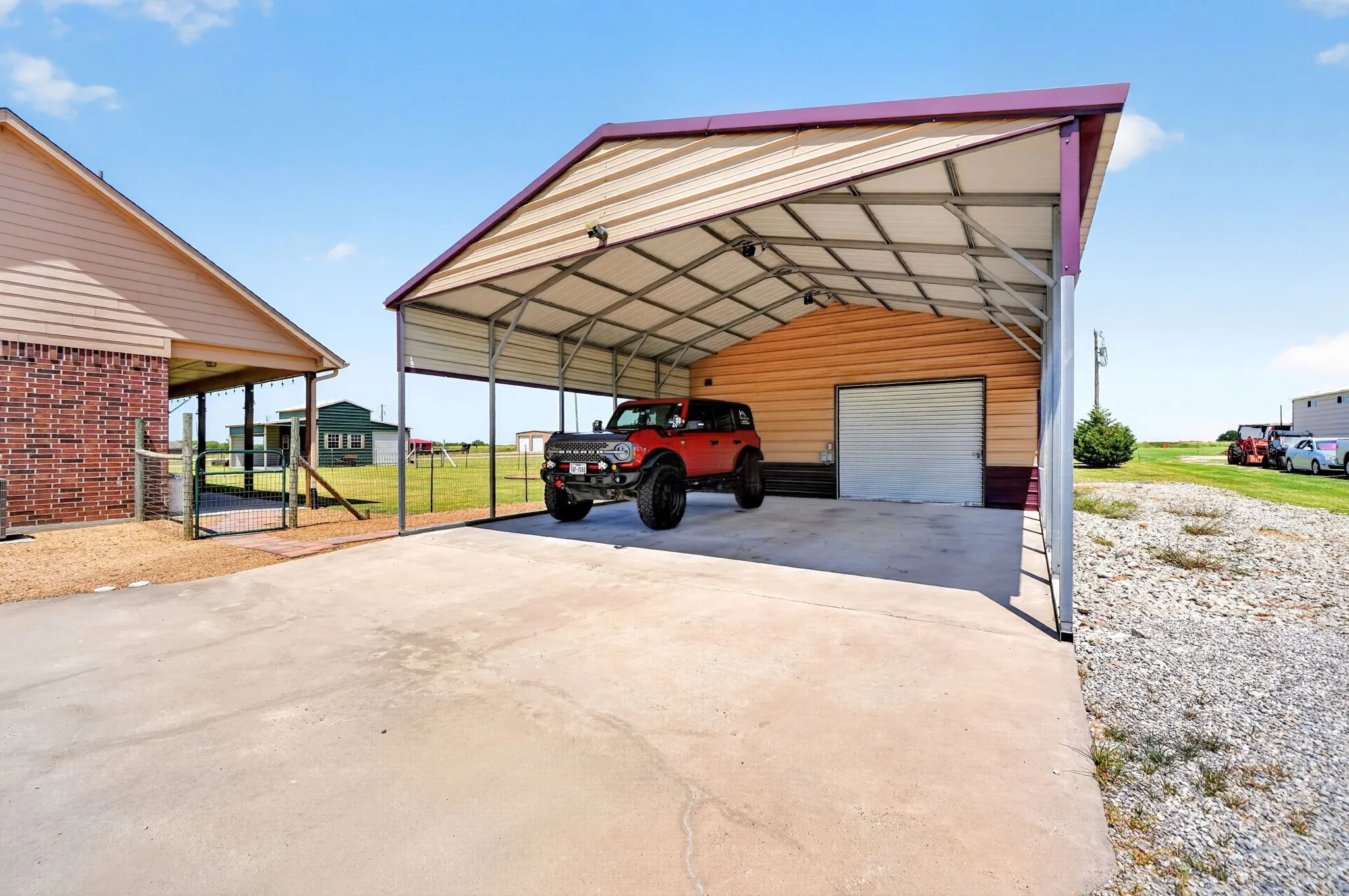 20 X 25 heated and cooled workshop with a 20 X 25 carport.