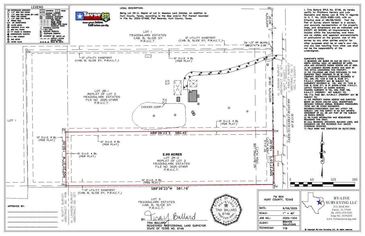 2 acres subdivided, next to an improved property