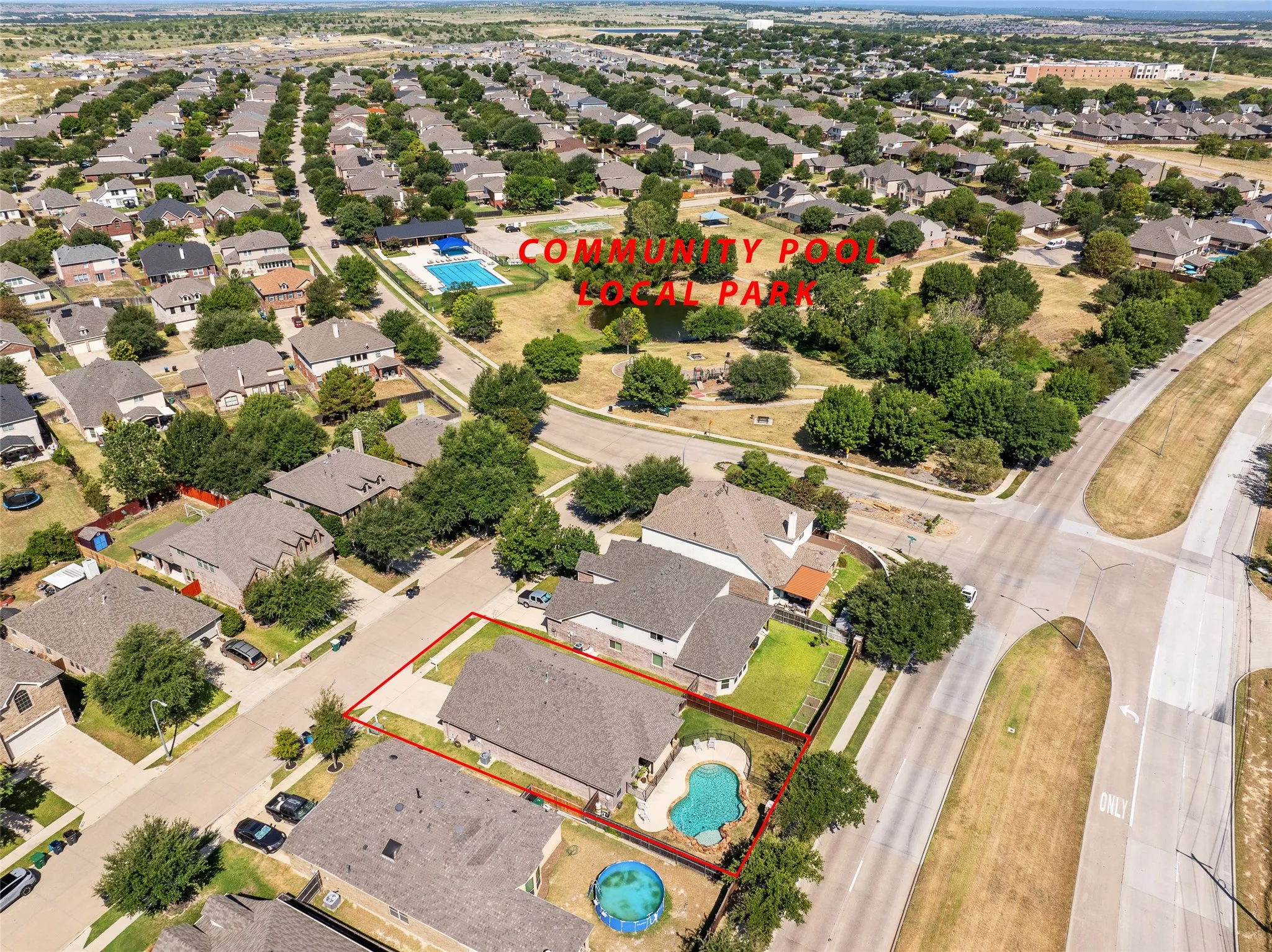 Close to the park and pool