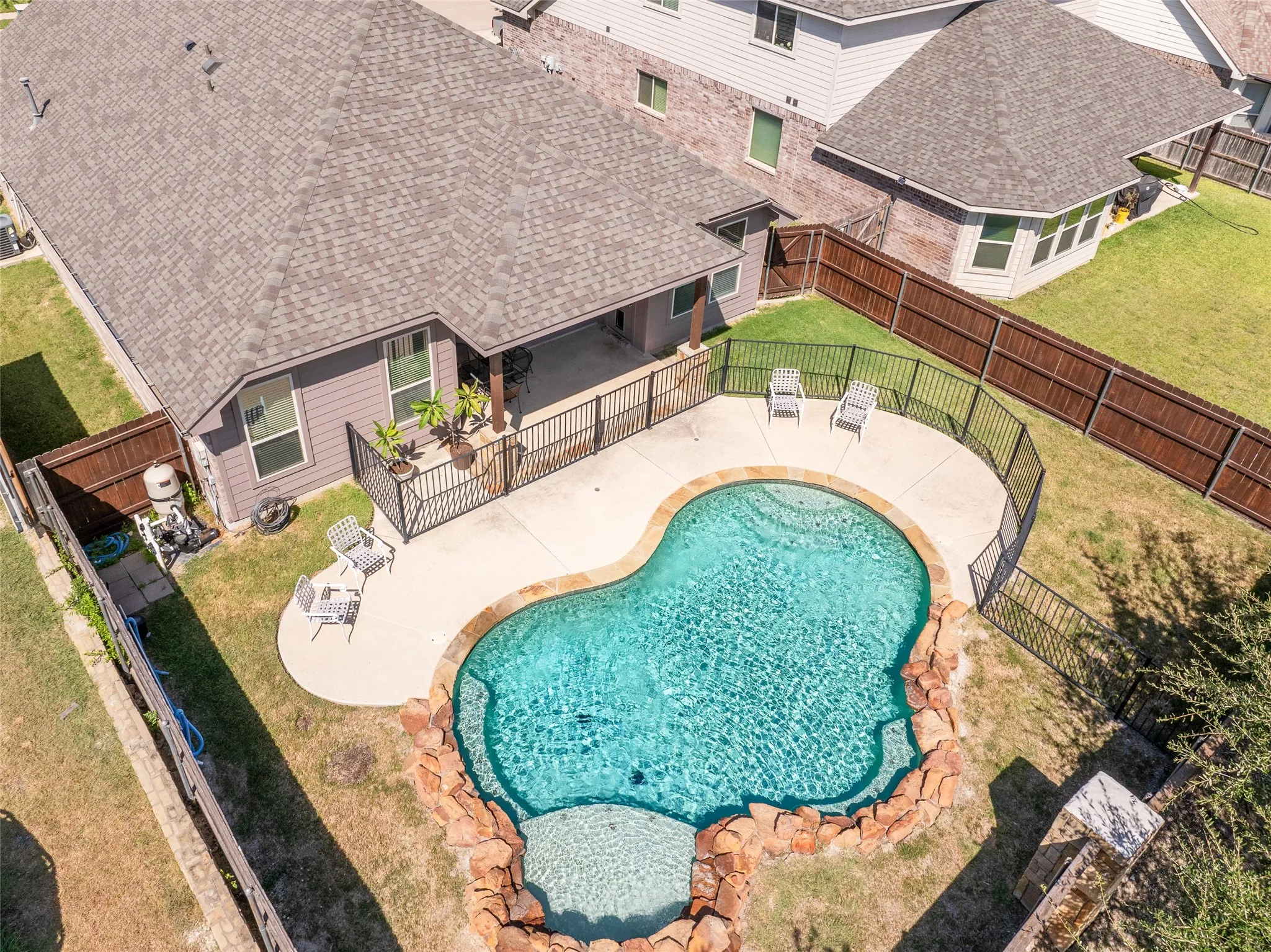 Fenced in pool