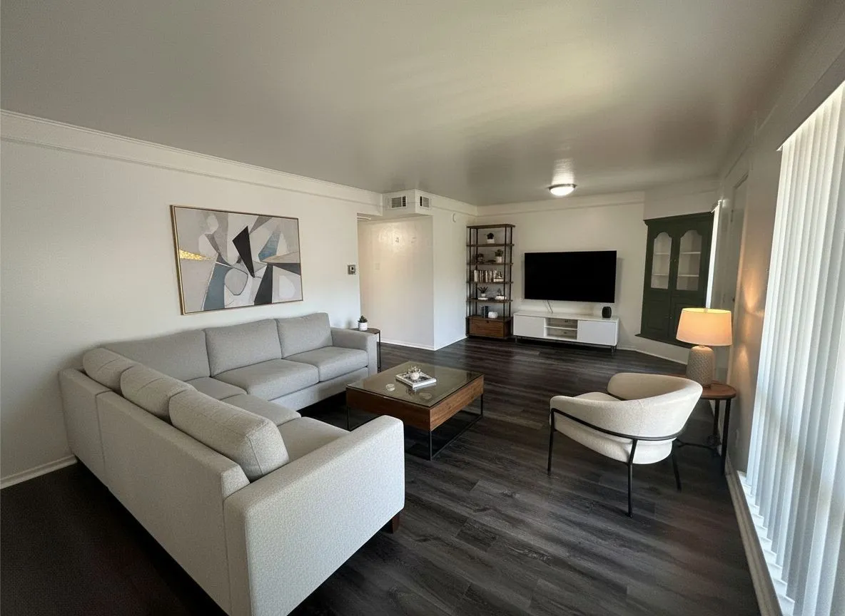 Virtually Staged Living Room