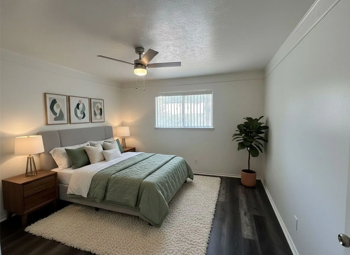 Virtually Staged Bedroom