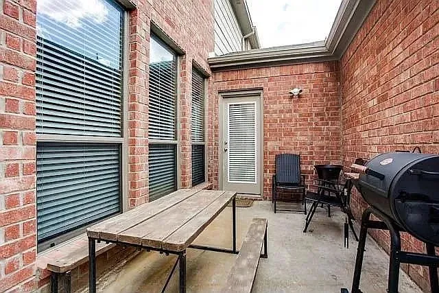 View of patio with grilling area