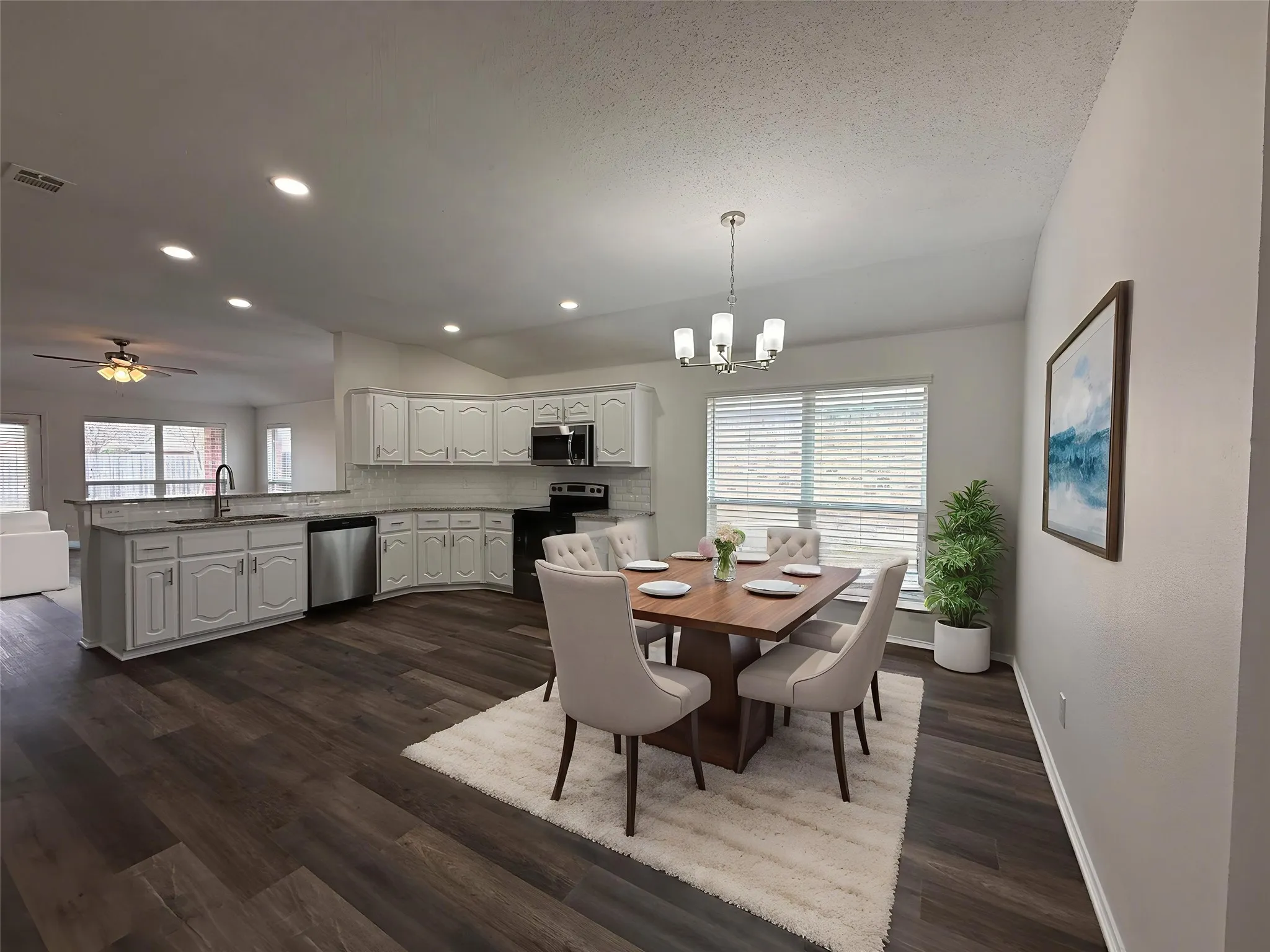 Kitchen and Breakfast area VIRTUAL STAGED