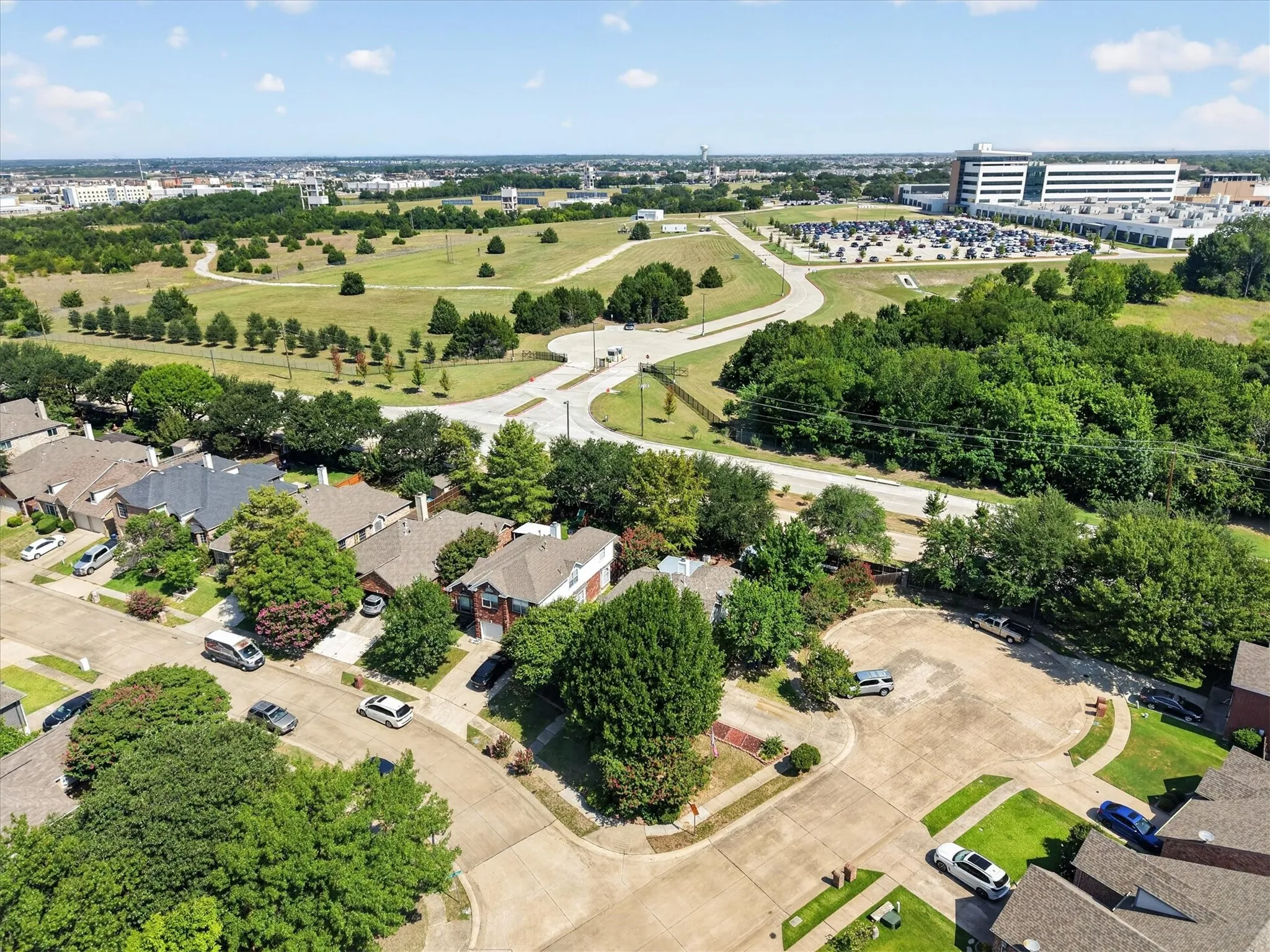Extra parking area in culdesac