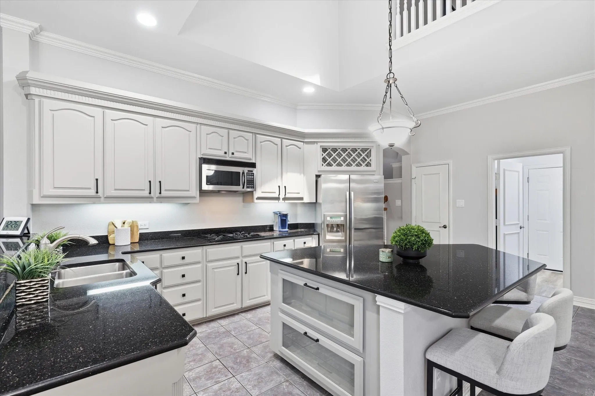 Another view of the Kitchen showcasing the Island storage.