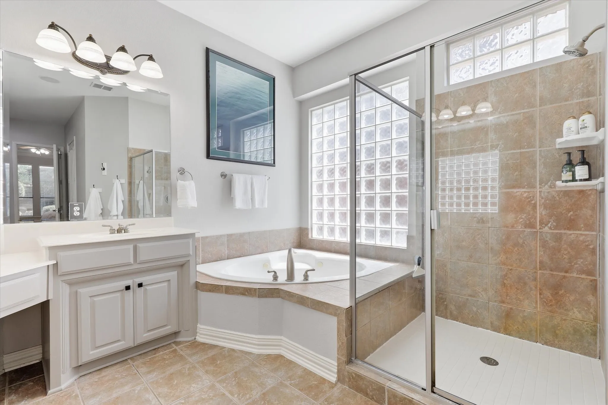 Separate shower and Primary Bath.