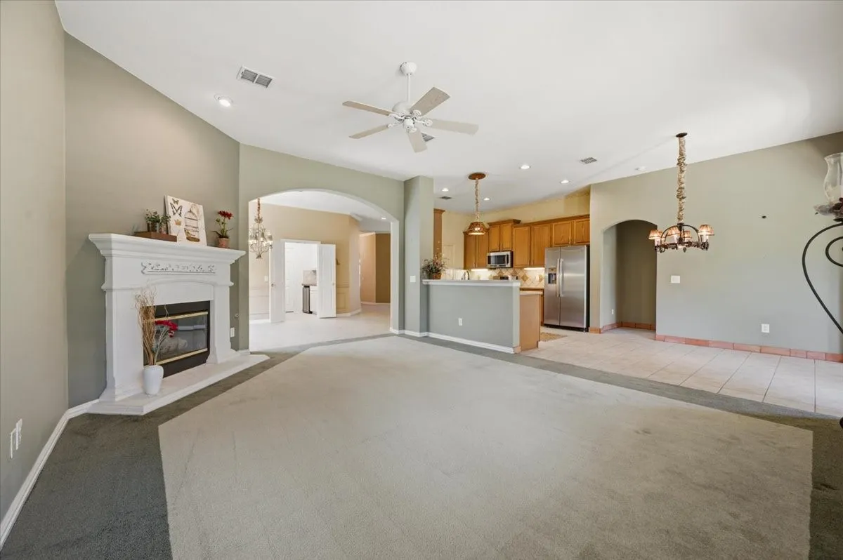Open to kitchen - Cabinets shown before painted