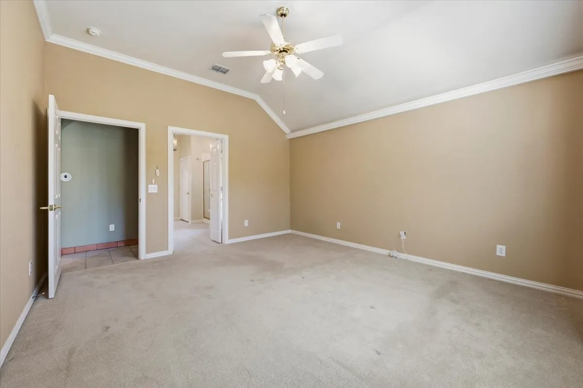 Looking into the ensuite - picture before updated paint color
from Primary bedroom - walls have been painted
