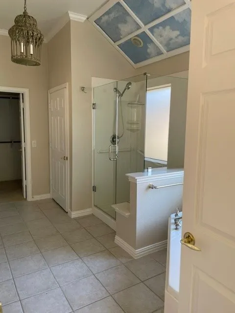 Master Bath -updated shower door
