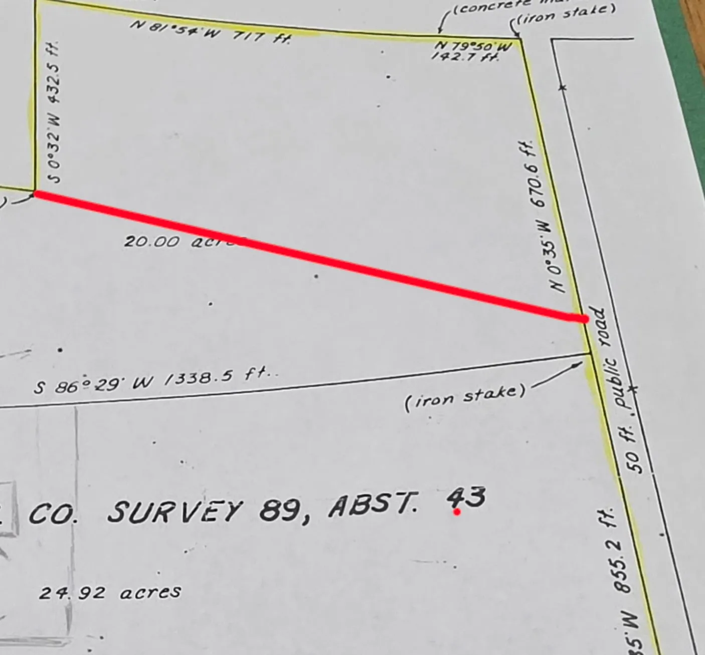 Estimate of 10-acre lot