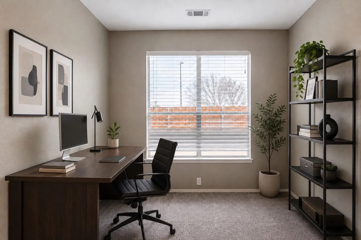 virtually staged office