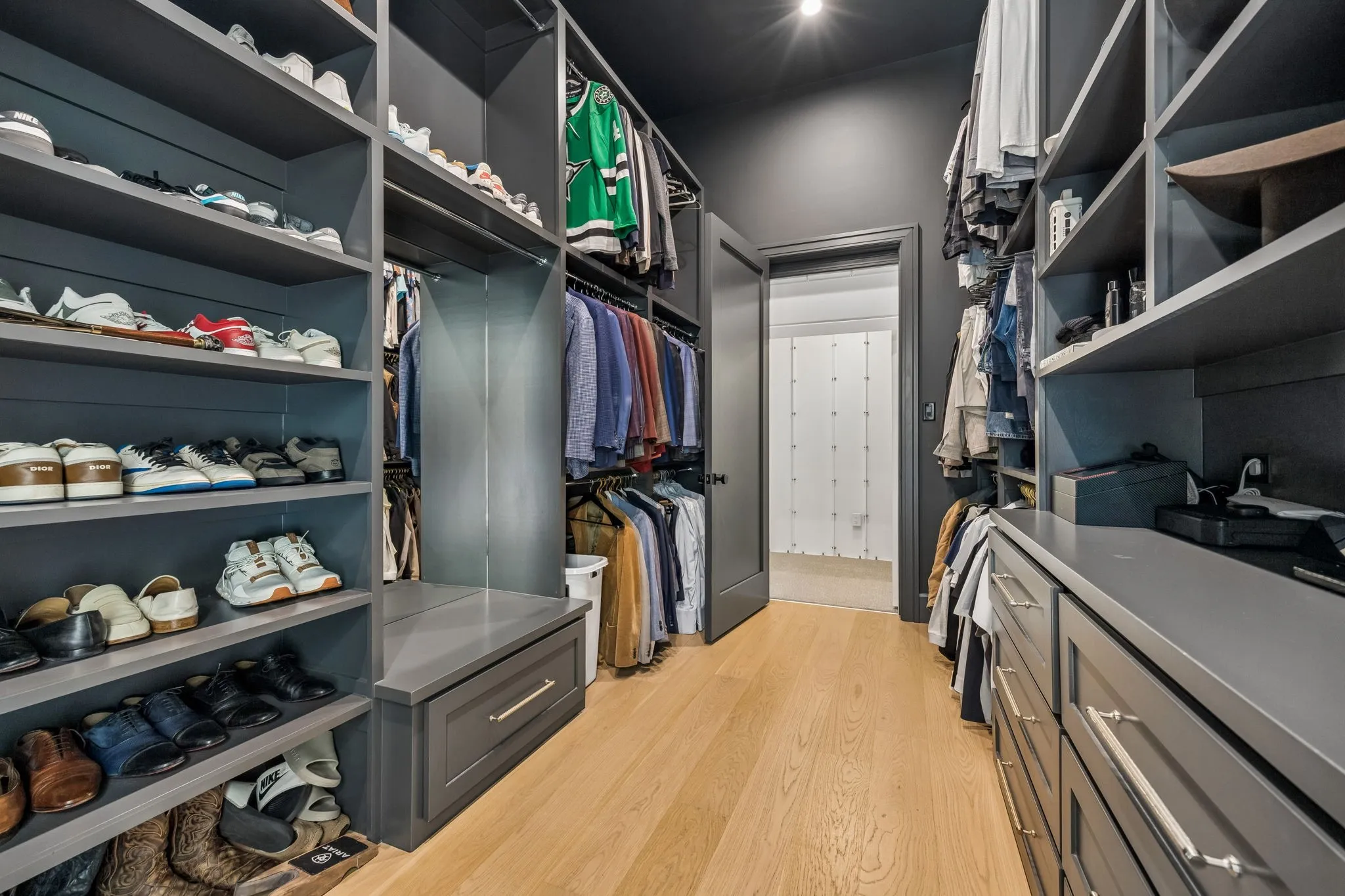 Tornado shelter through closet