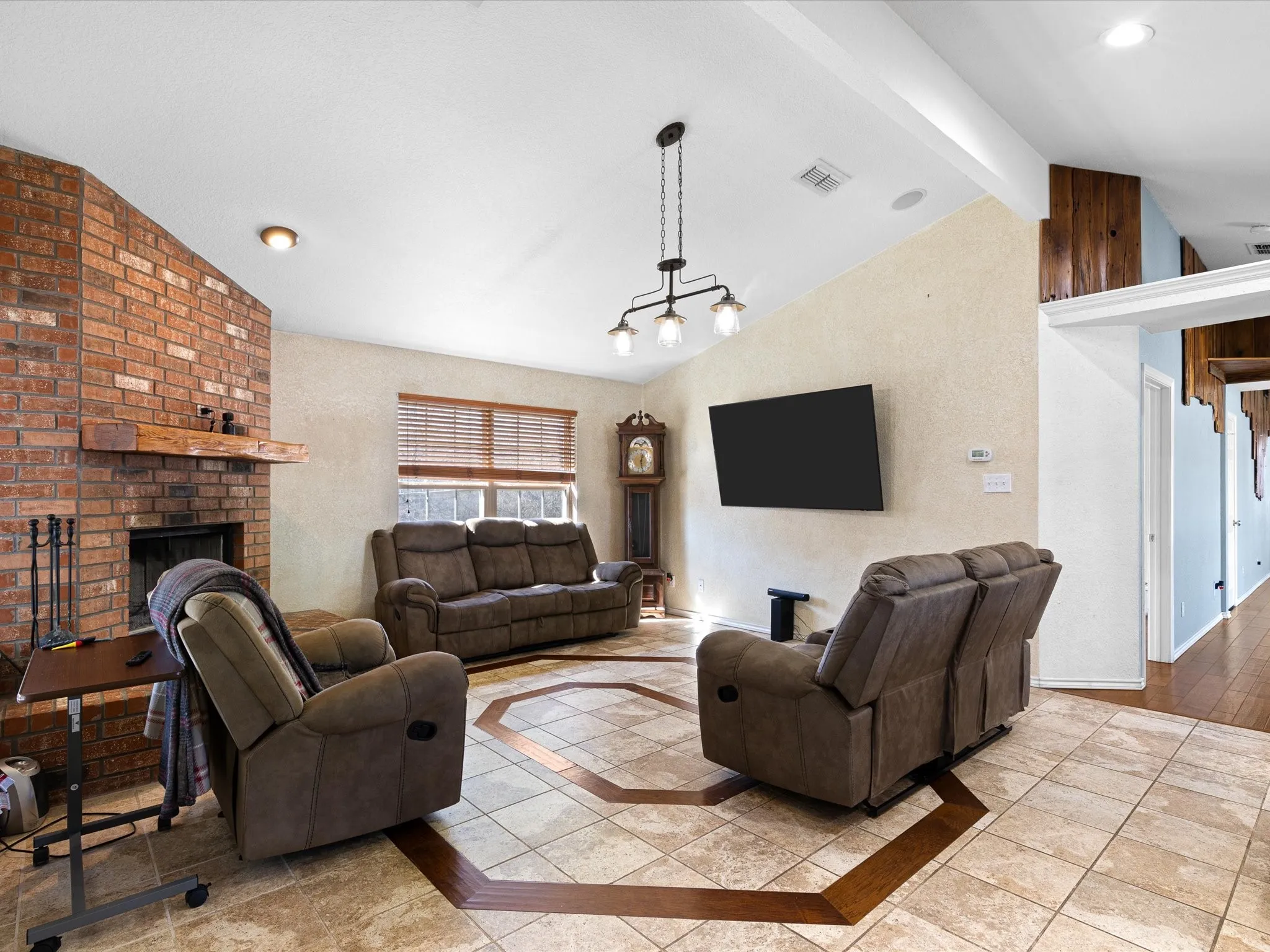 Living room that is open to the kitchen