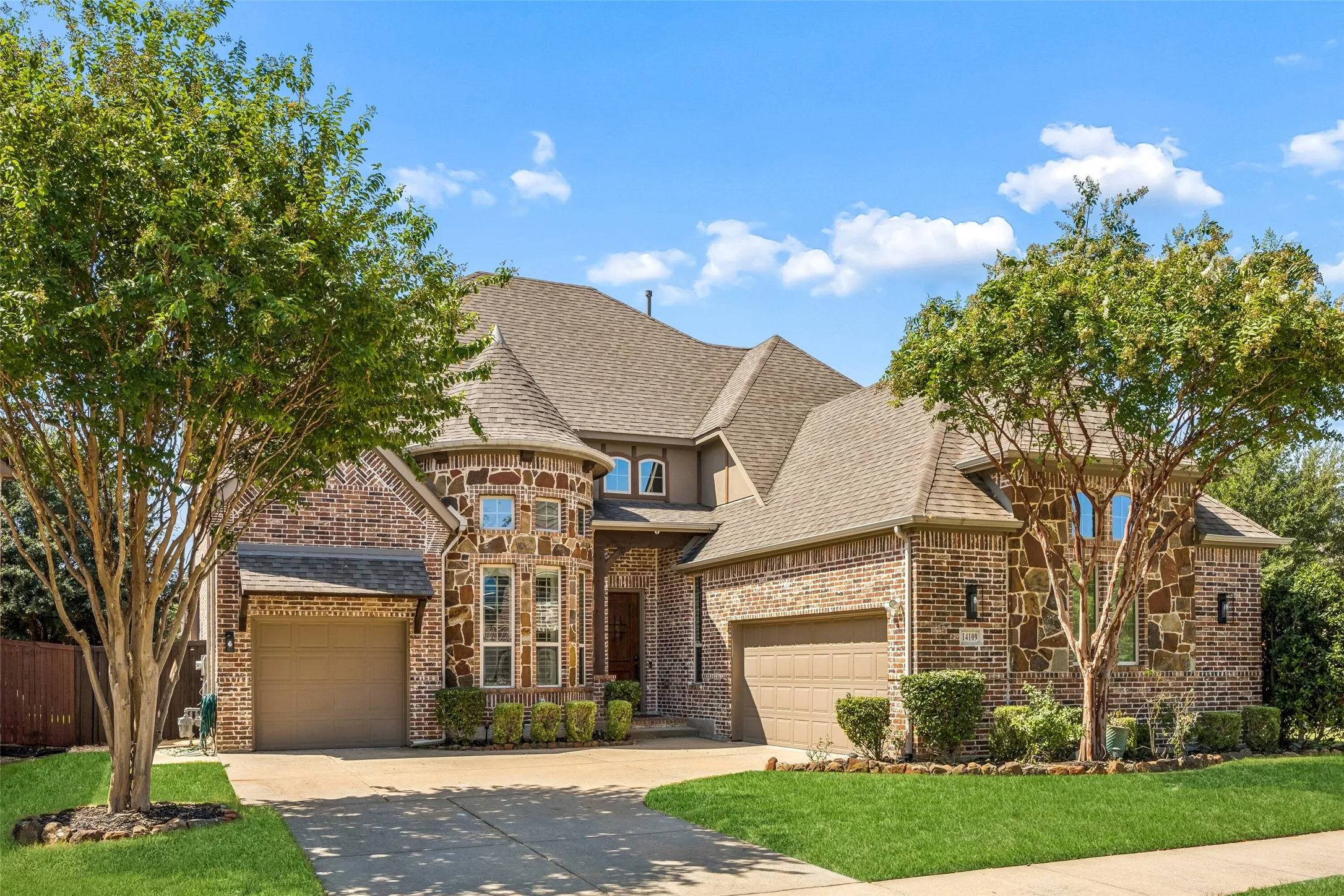 Beautifully landscaped corner lot