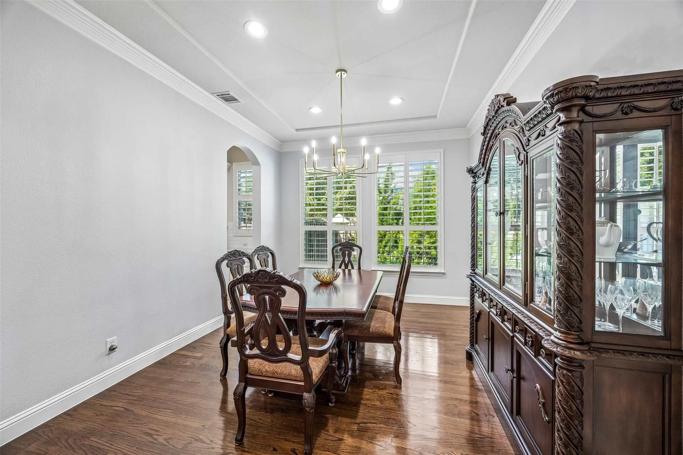Dining space can flex as another office or playroom