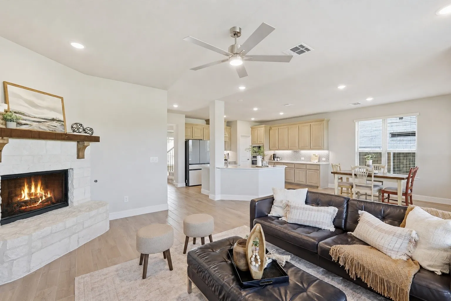 Open Concept living, dining and kitchen with a ton of space for everyday lounging and living!