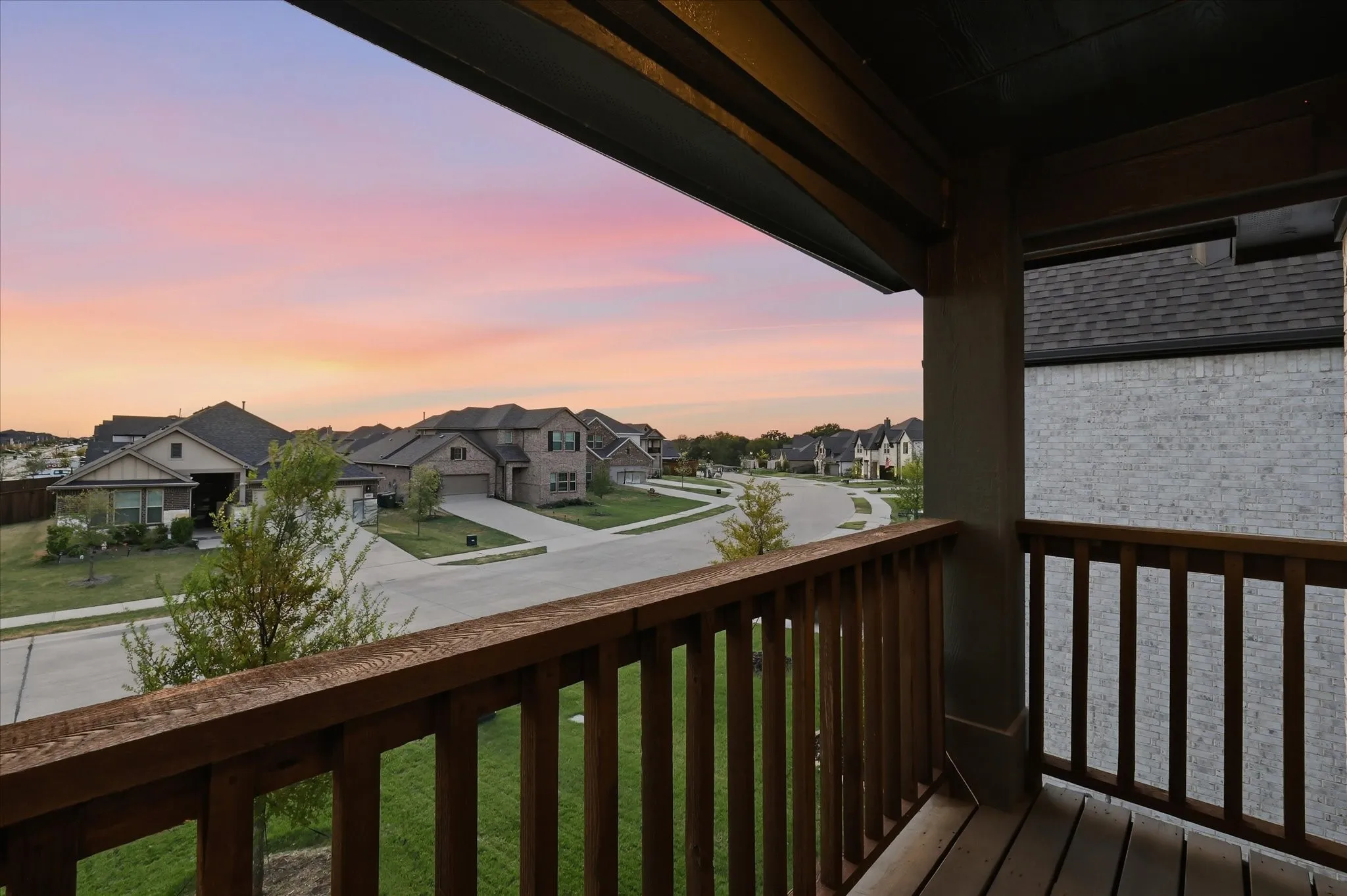 Great second story balcony off the game space for morning or evening coffee and relaxing