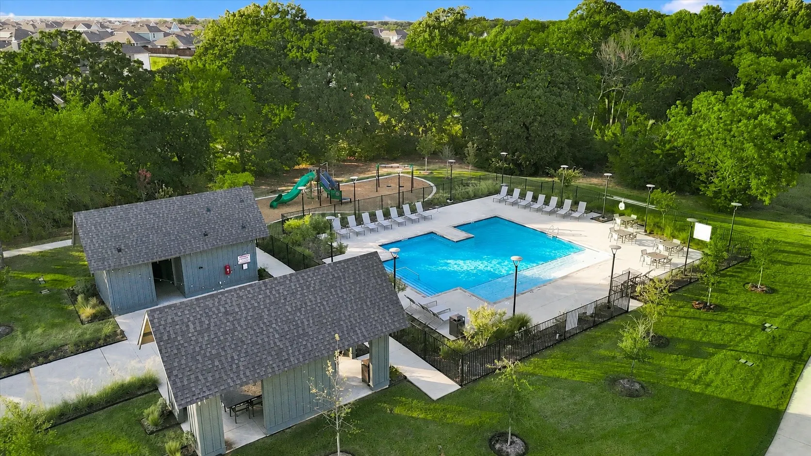 Additional community photos showcasing pool, park and cluster mailboxes.