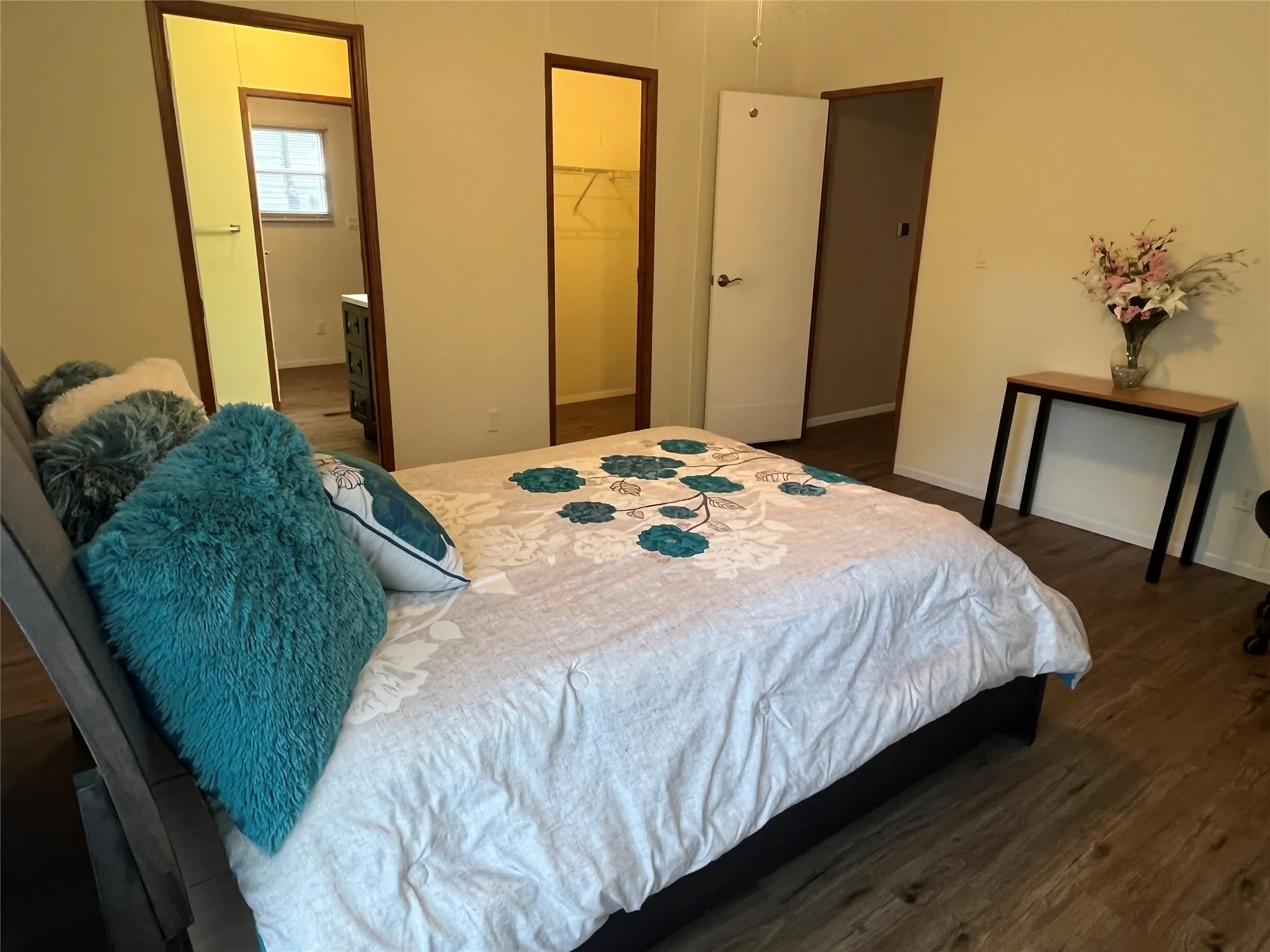 Master Bedroom with doorways to LR, Closet, and MSTRBATH