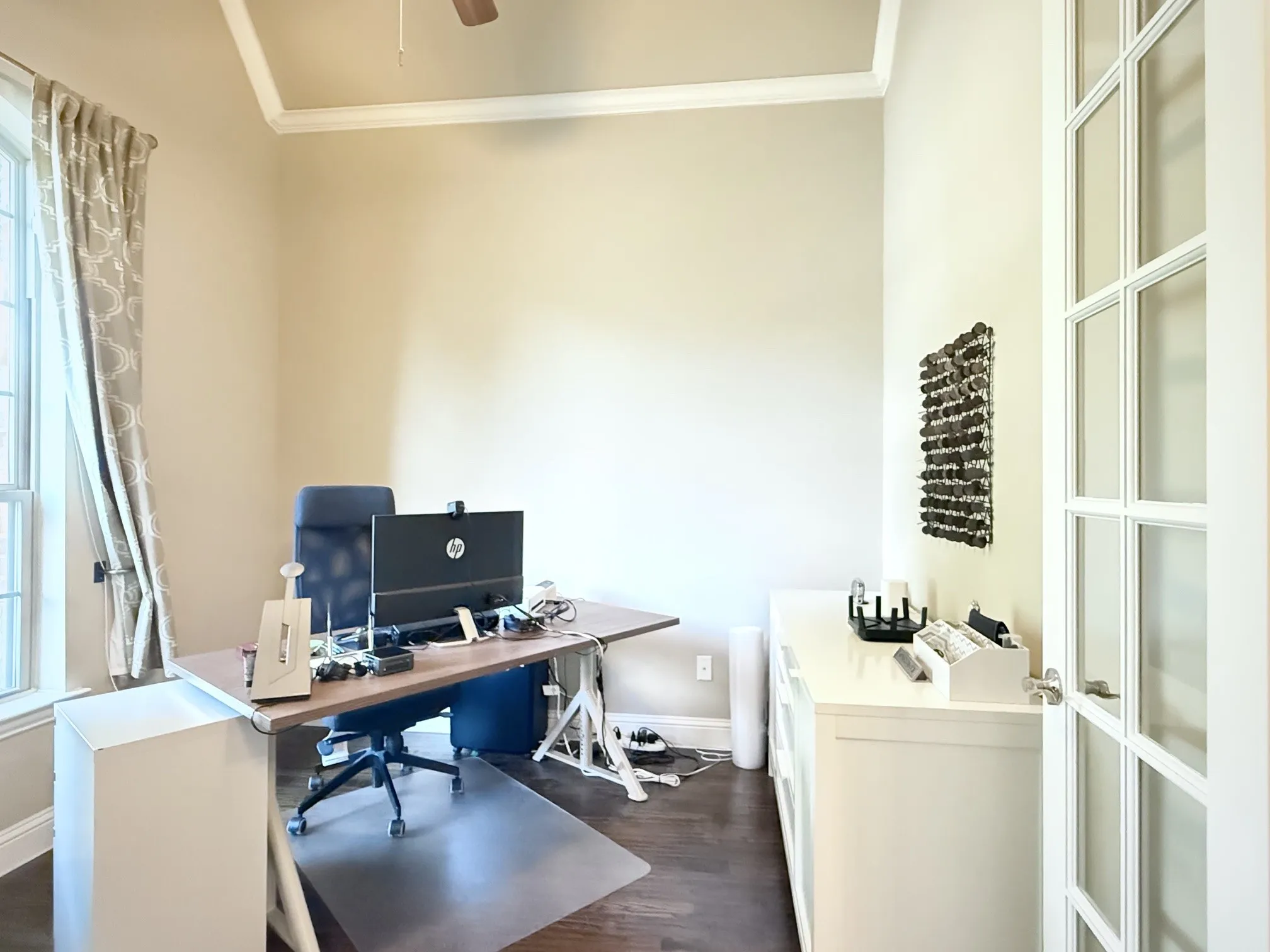 Office with French door