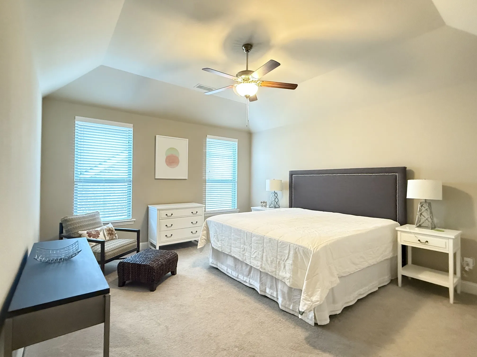 Good sized secondary bedroom with vaulted ceiling