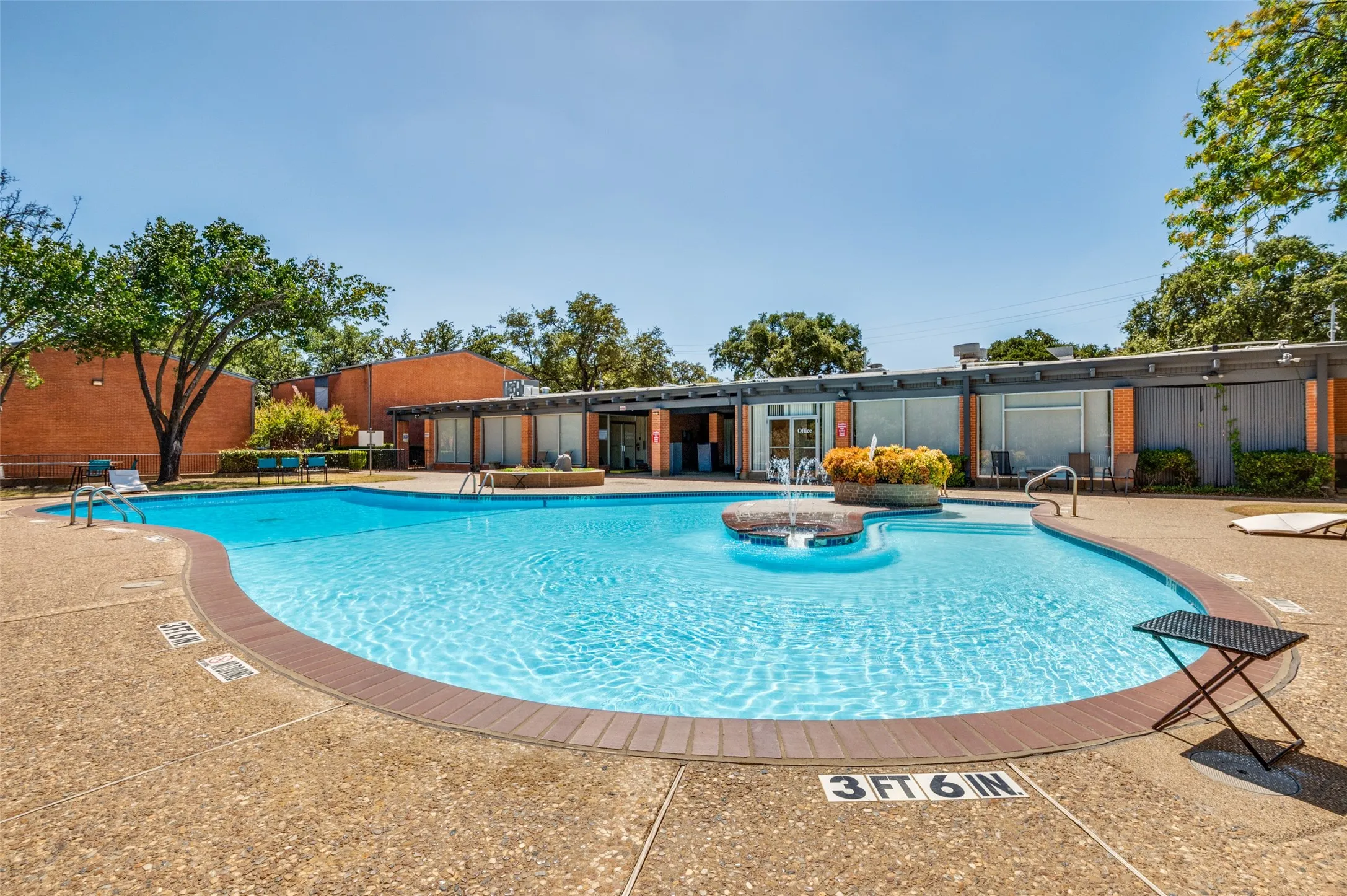 The community pool and a workout facility are right down the way from the unit.
