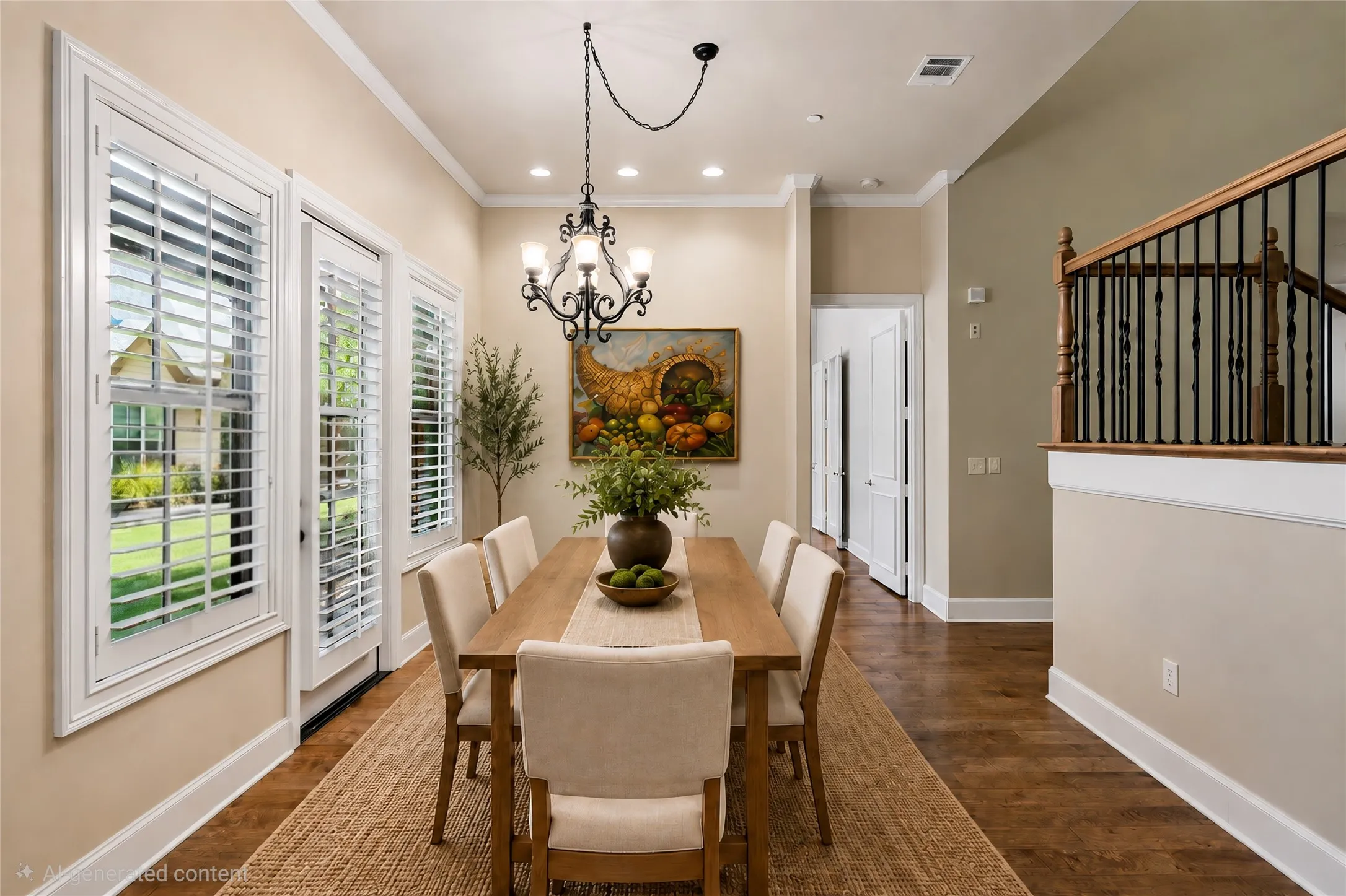Virtually Staged Dining Room
