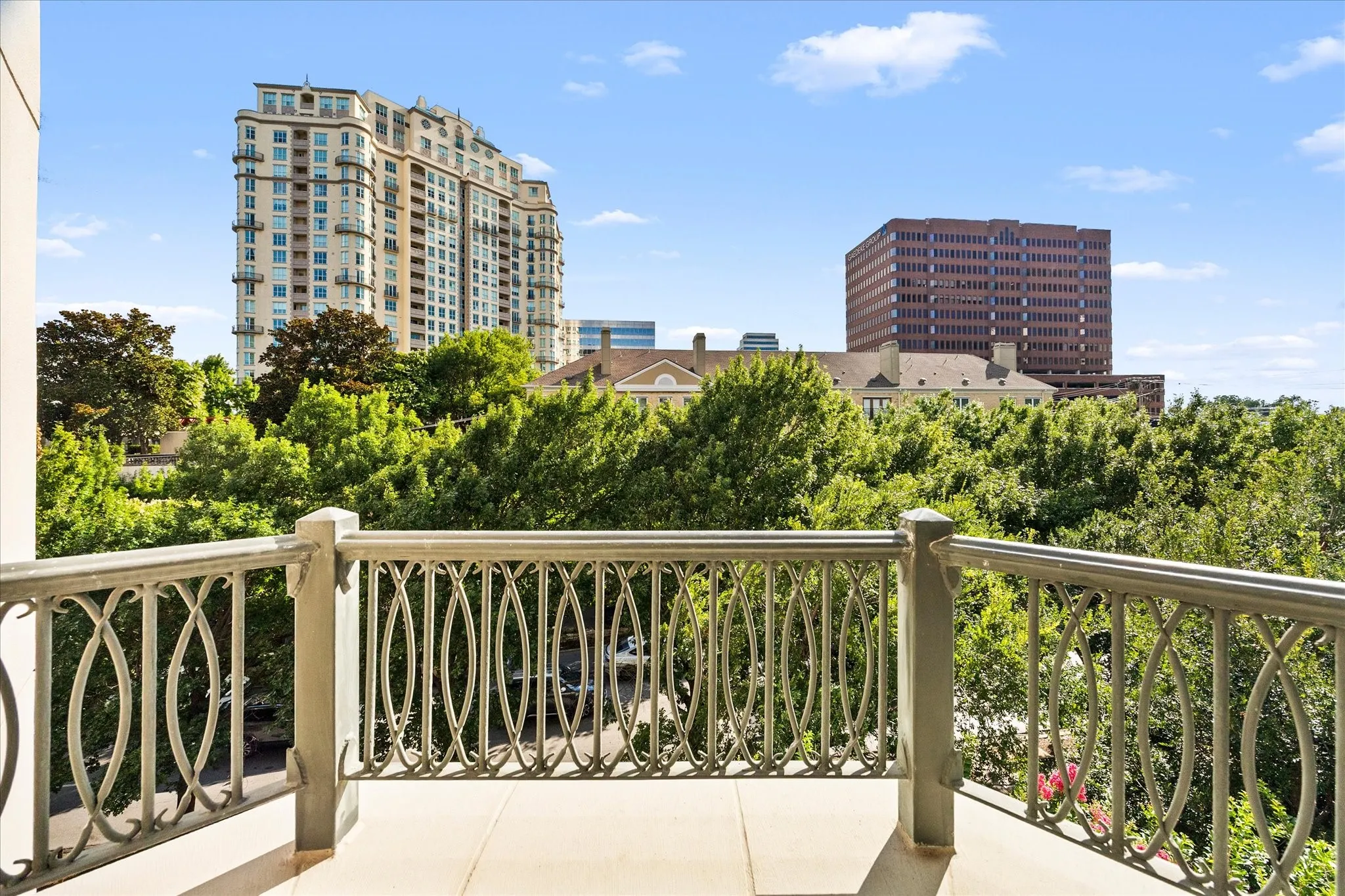 View from one of the private outdoor balconies.