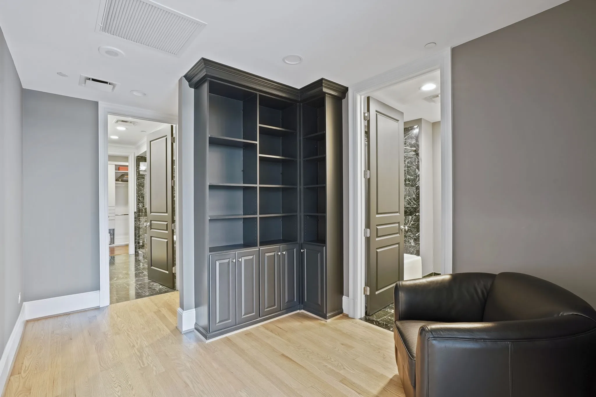 Wonderful built ins and cozy sitting area