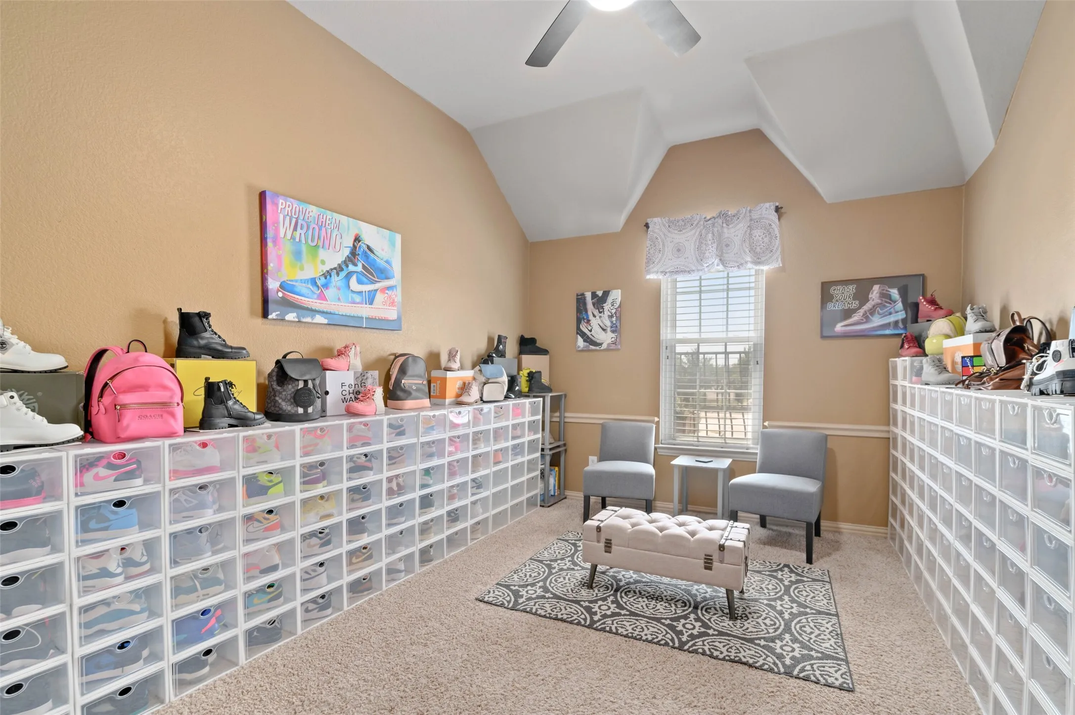 Bedroom 3 currently used as a fabulous shoe closet