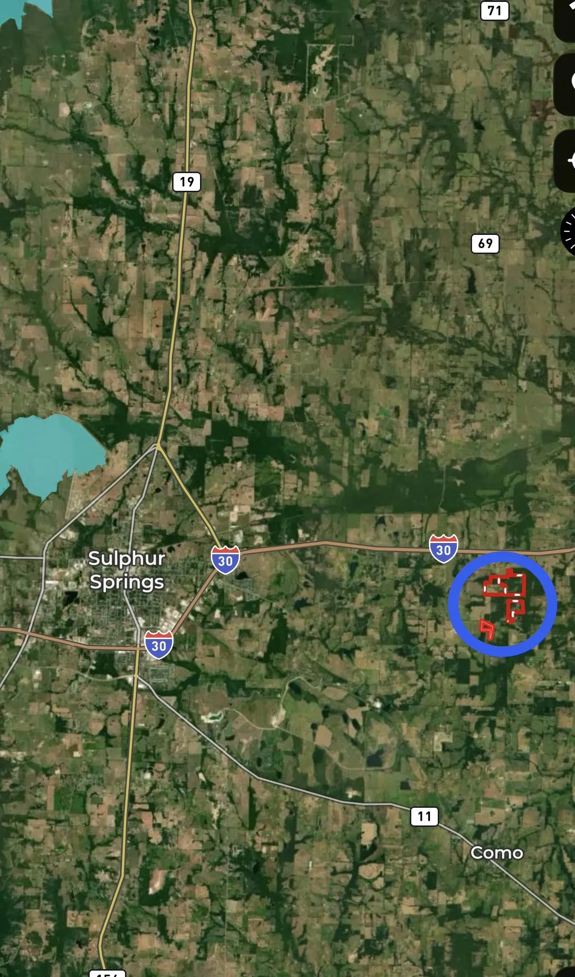 Satellite Map. Depicting the geographic location of the property within its regional context