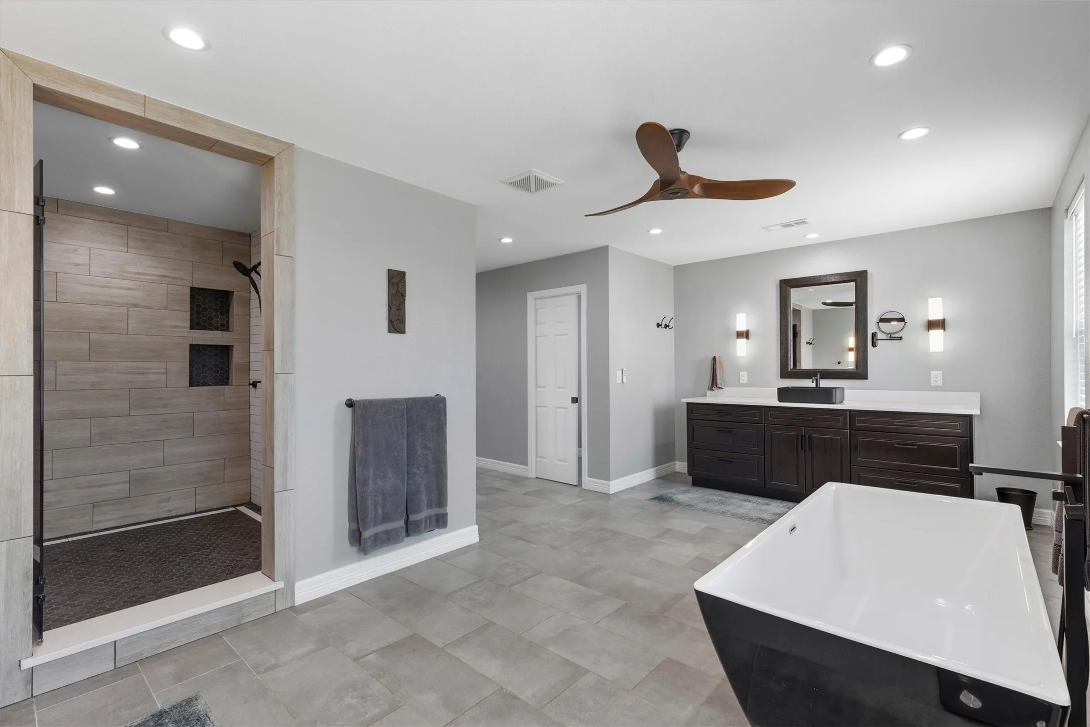 Primary bath and oversized shower