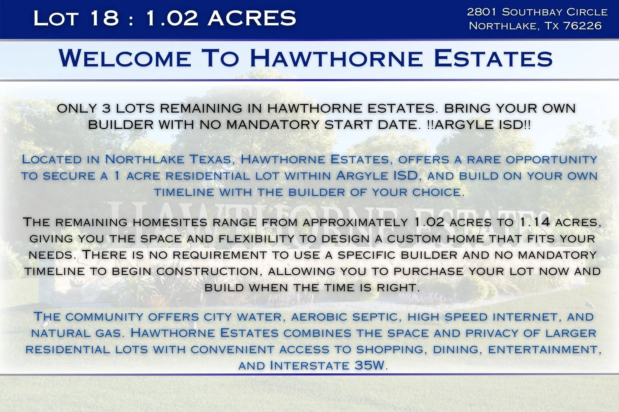 Why Hawthorne Estates?