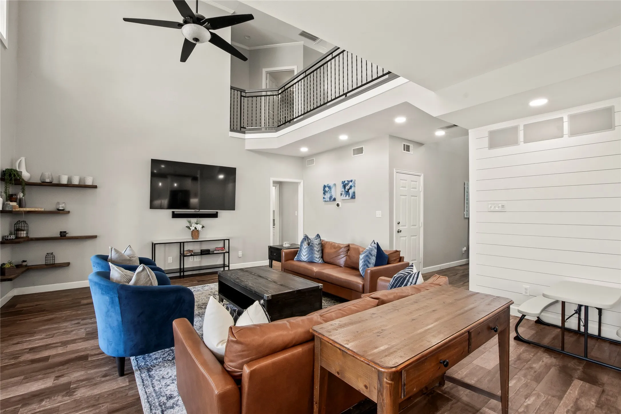 Shiplap wall accents