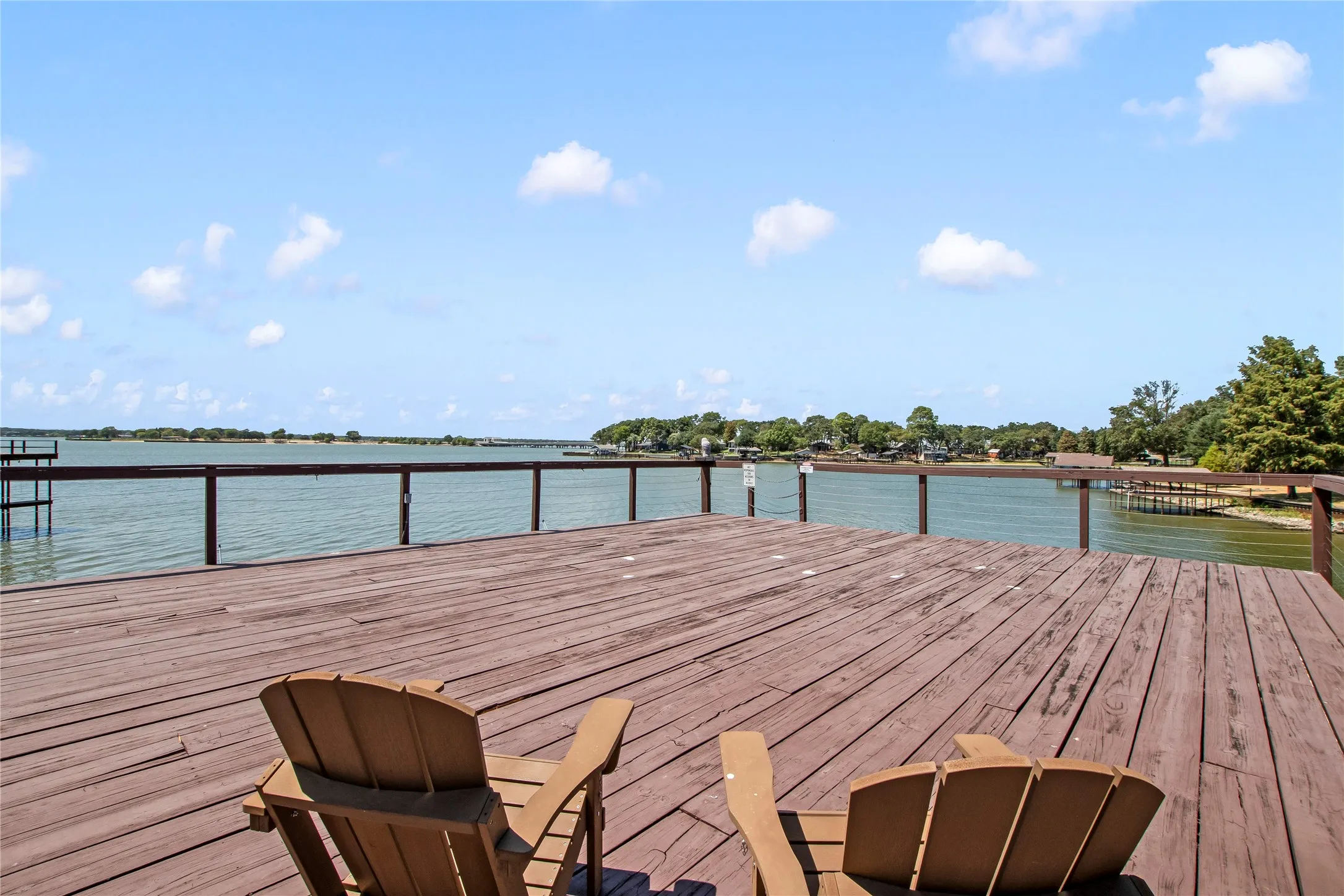 View from boat house party deck.