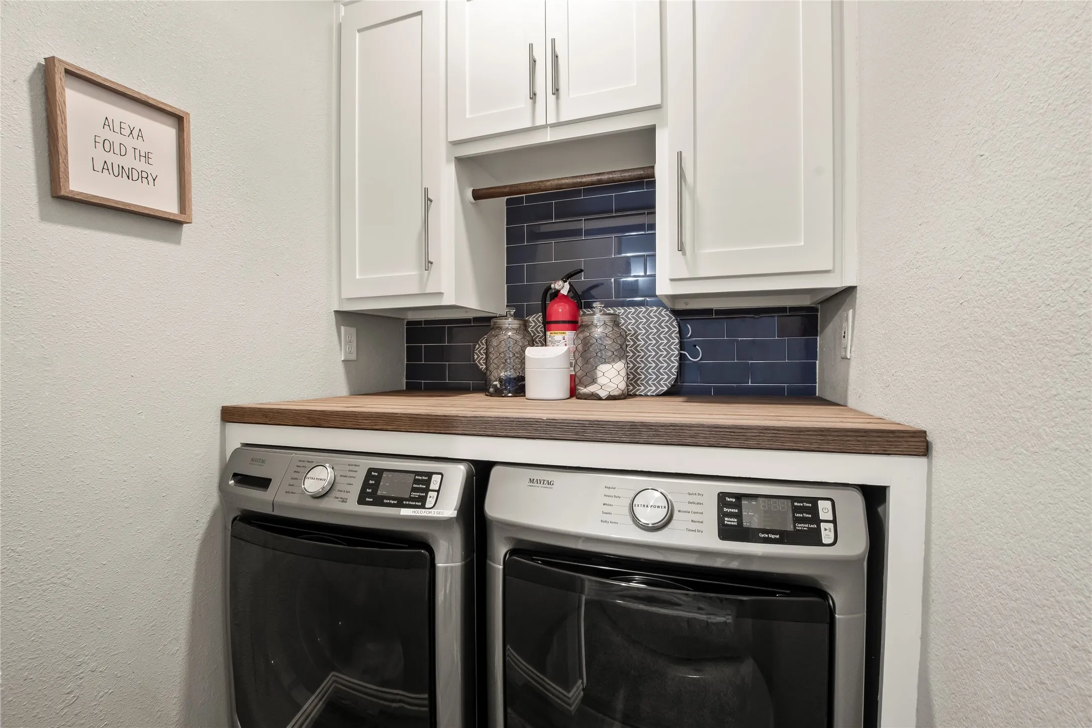 in addition to the washer and dryer in the house utility room there is an additional washer and dryer in the garage--perfect for washing and drying all those beach towels!