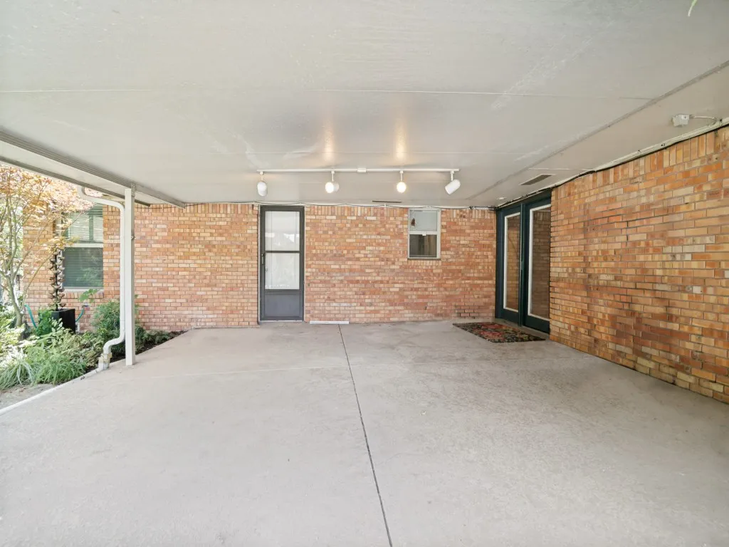 Large covered patio