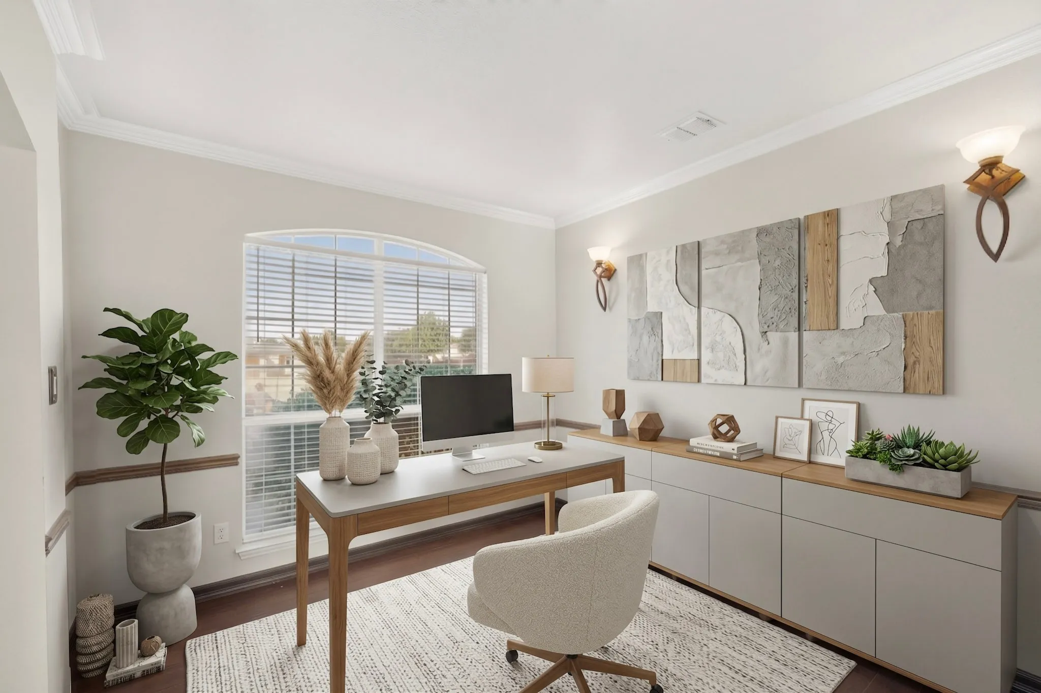 Office/Living Room Virtually Staged