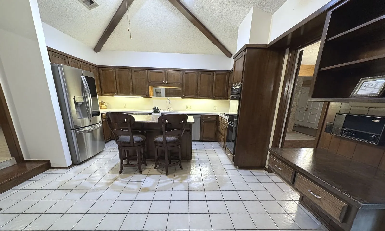 View of Kitchen from Large Breakfast Area