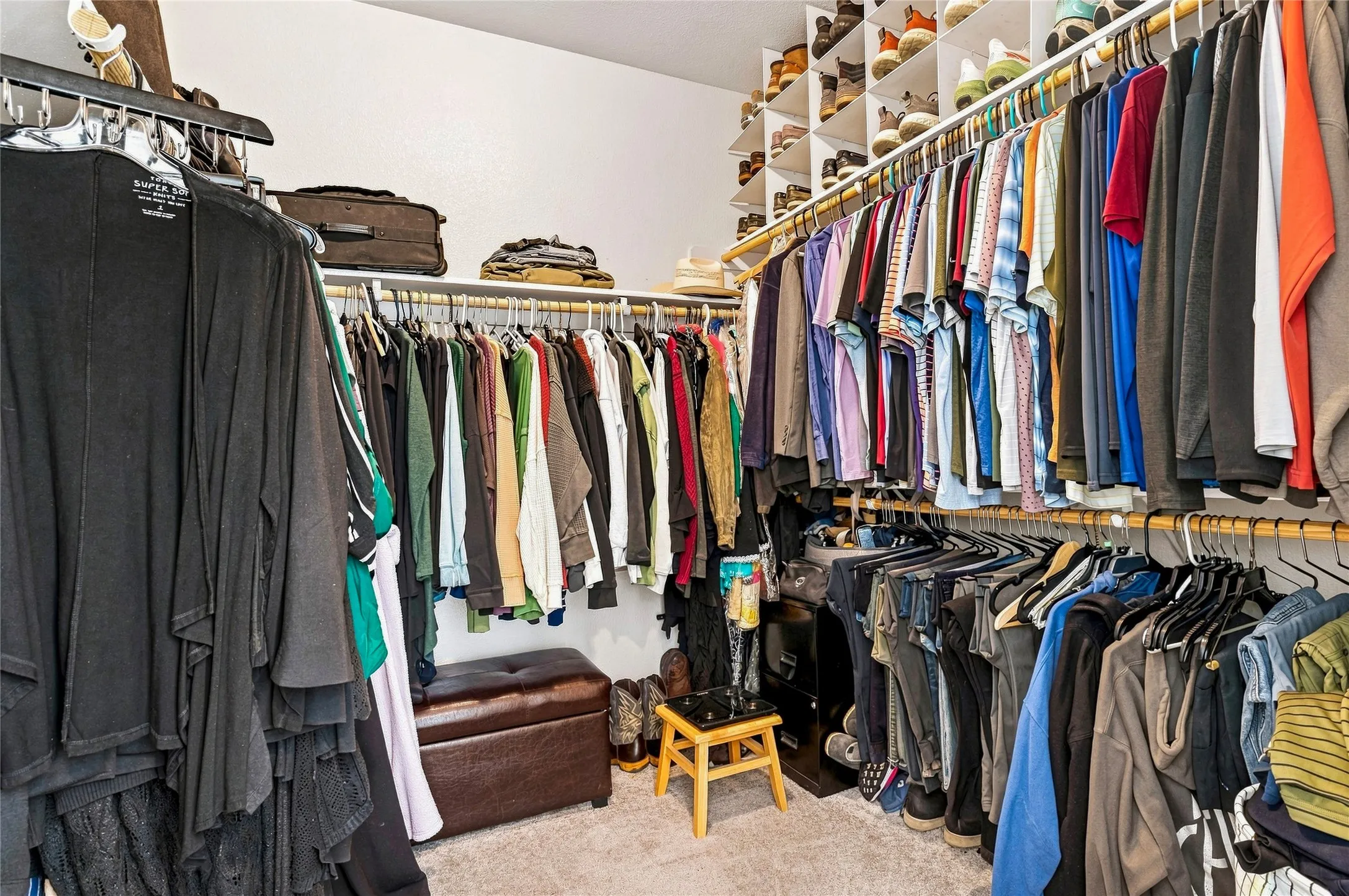 Spacious primary closet