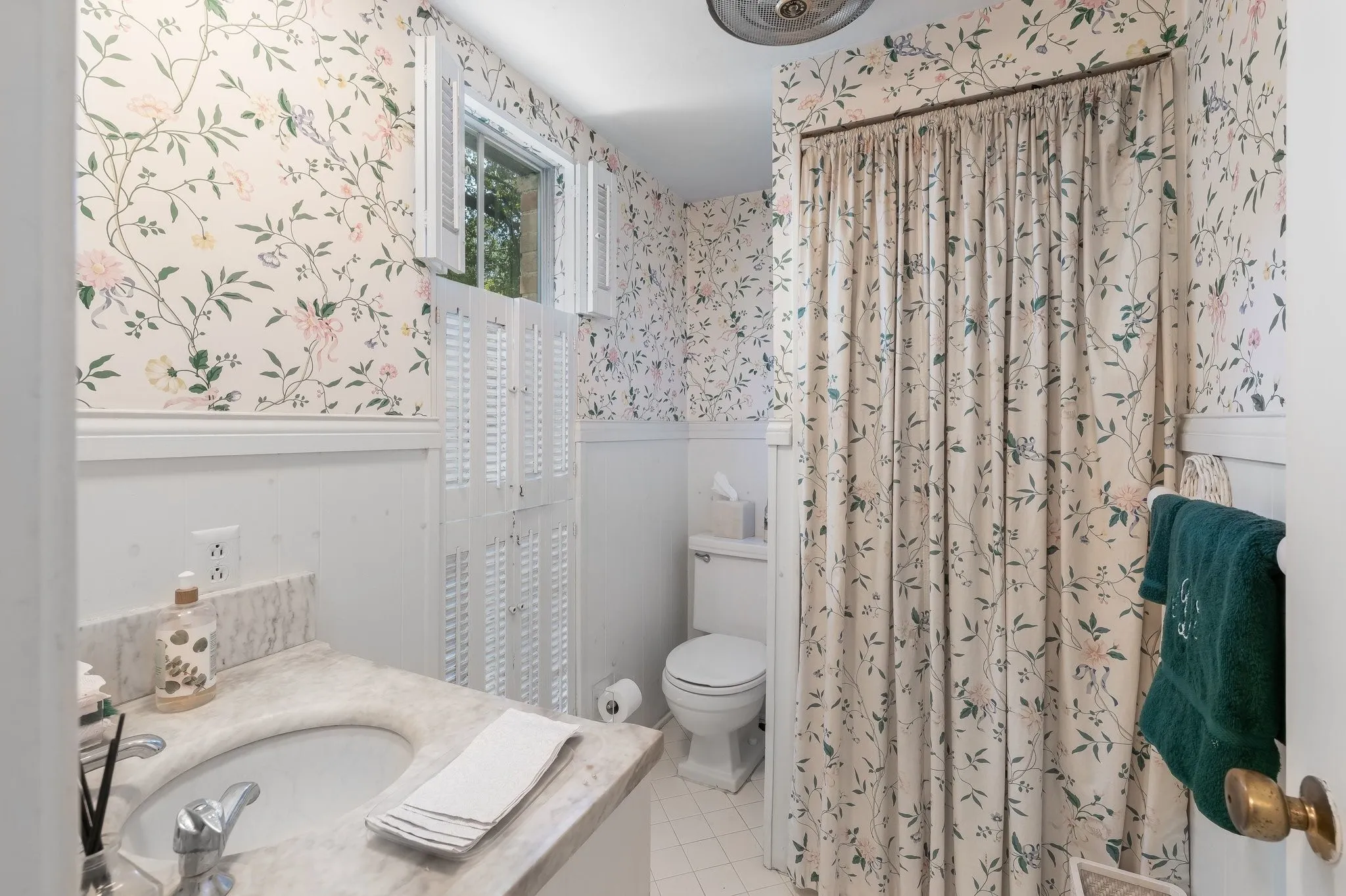 Full bathroom with shower.