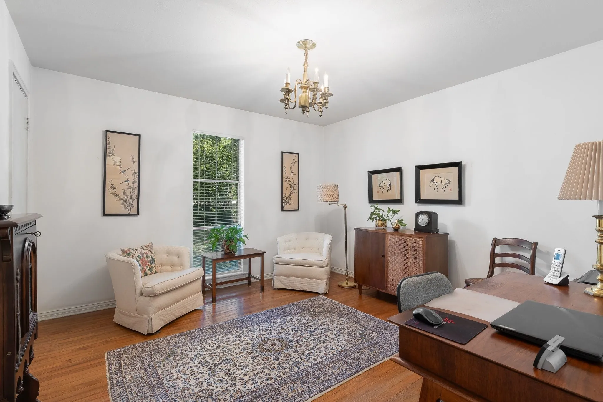 Bedroom 2- Wood Floors,  Currently used as Home Office.