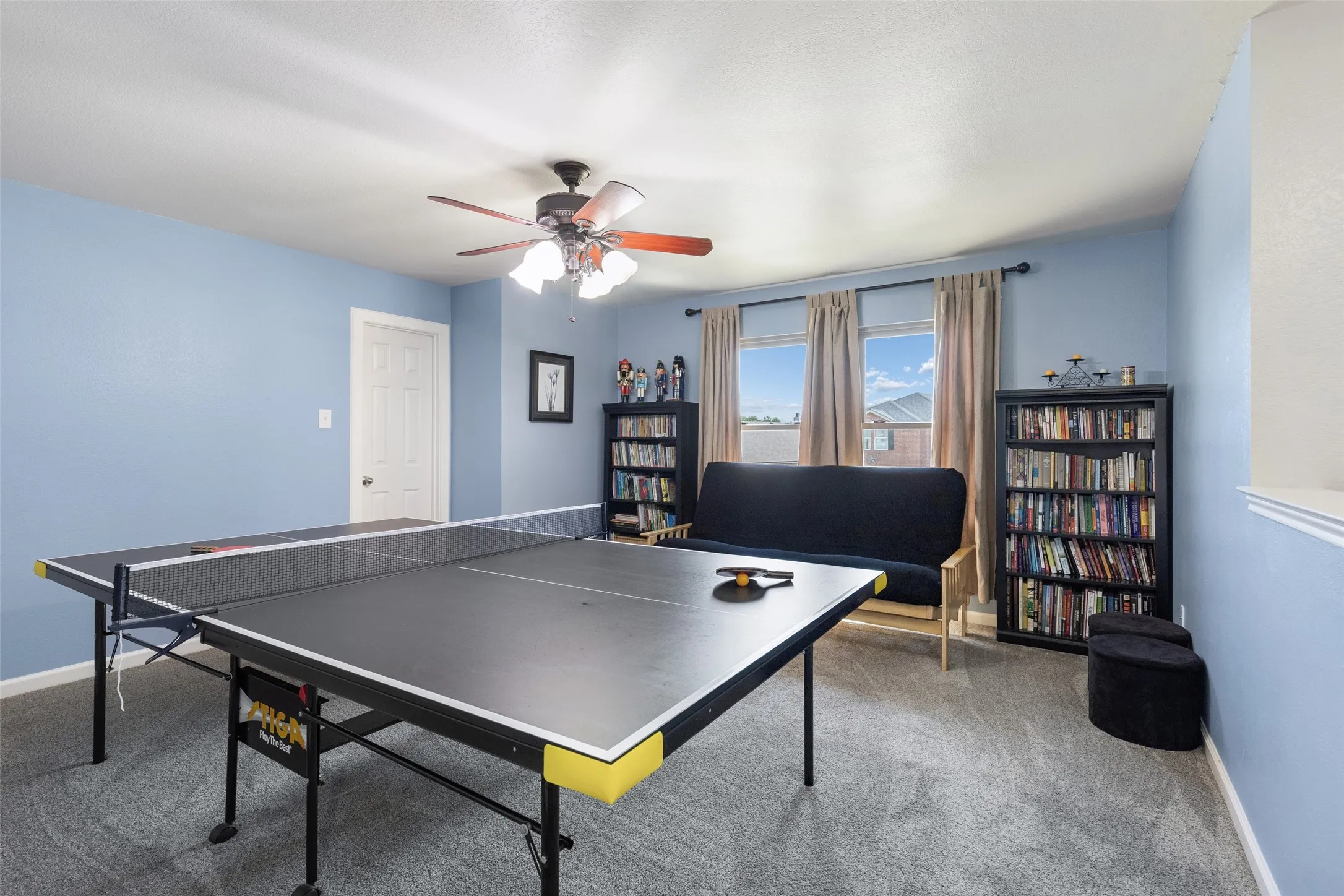 A Game Room with Room to Play – Measuring approximately 15 by 16 feet, the upstairs game room provides substantial space for recreation, media, hobbies, or an additional casual living area.