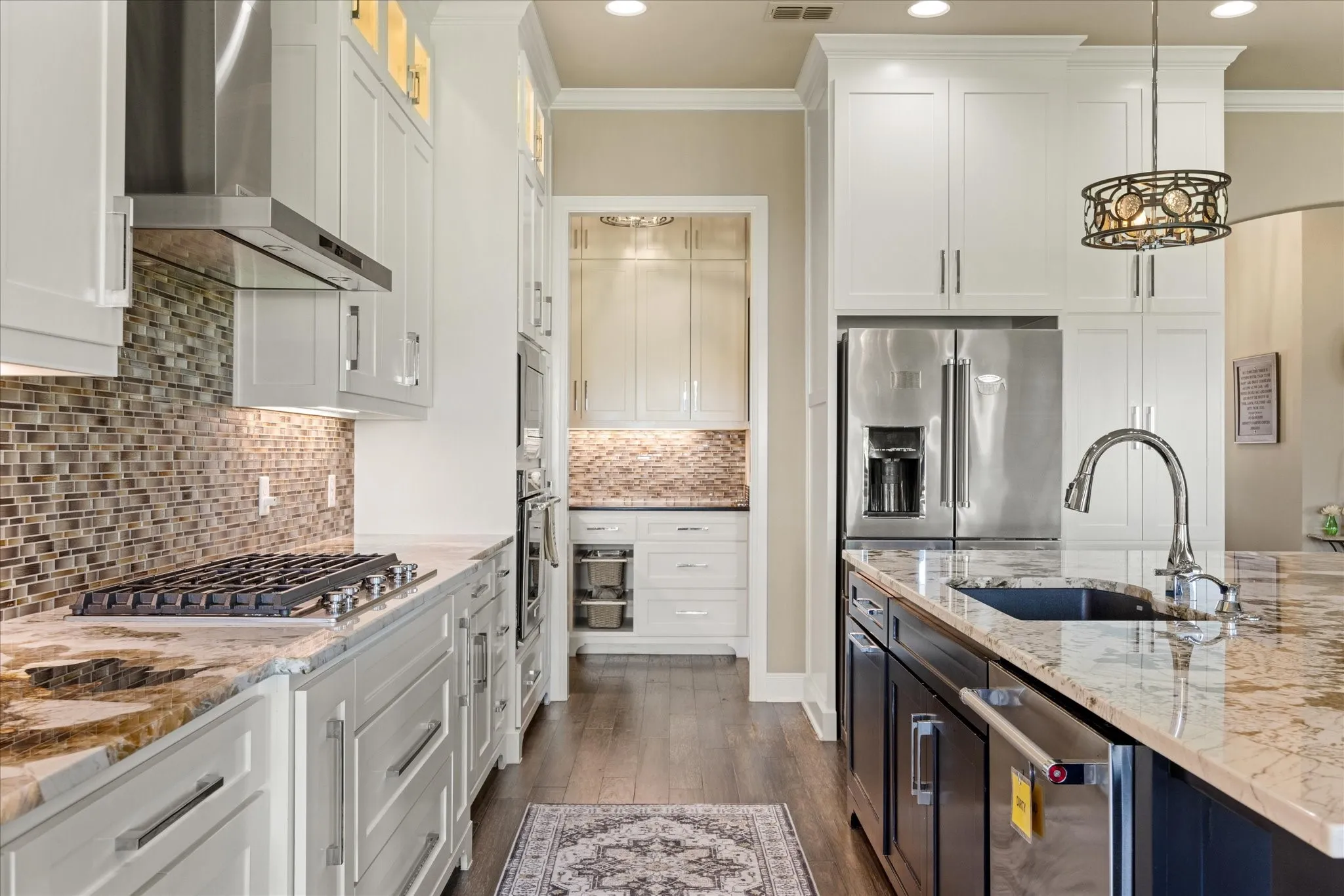 Amazing chef's kitchen and butler pantry for serving and preparation