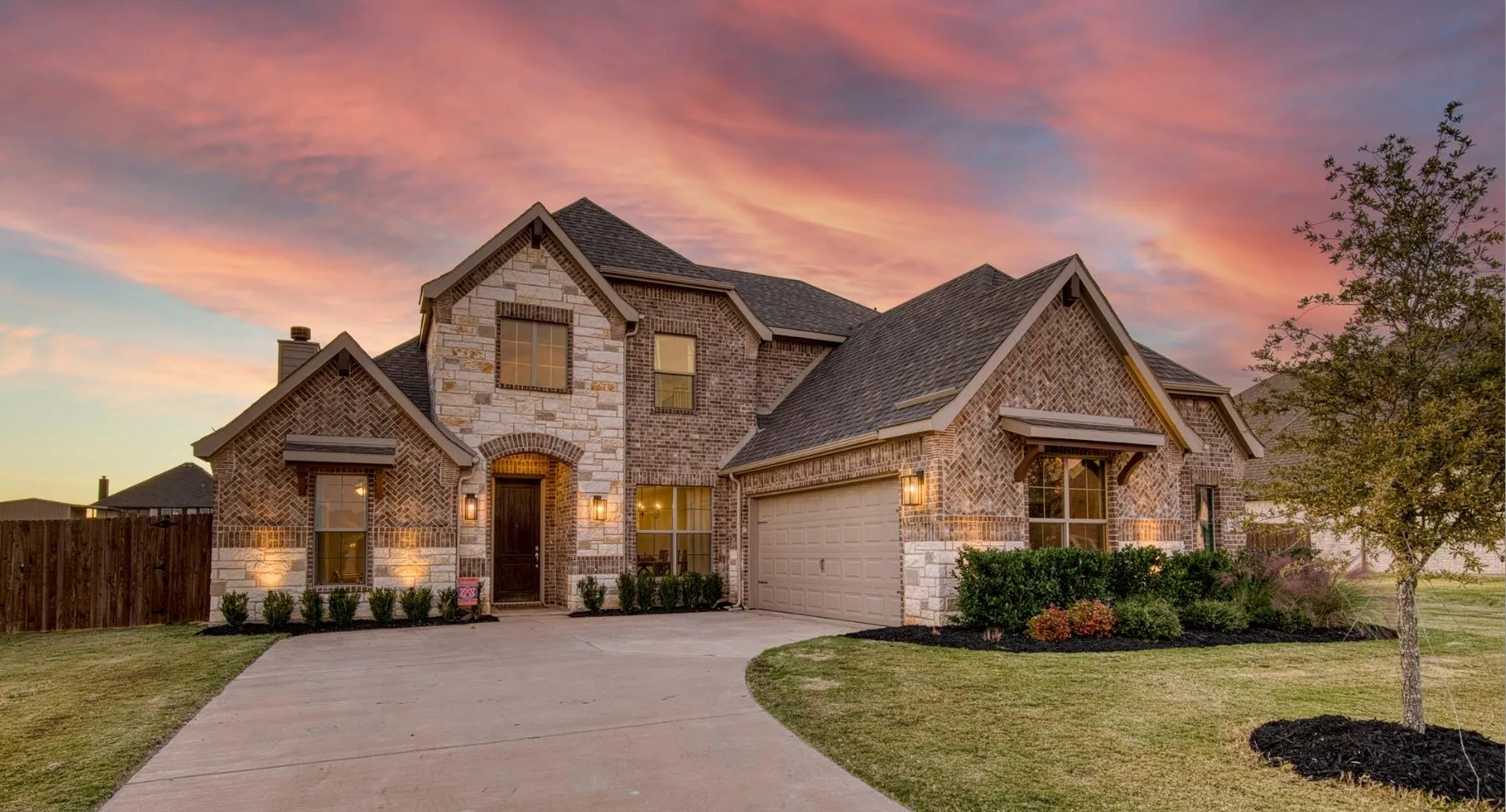 Example new construction homes built next door