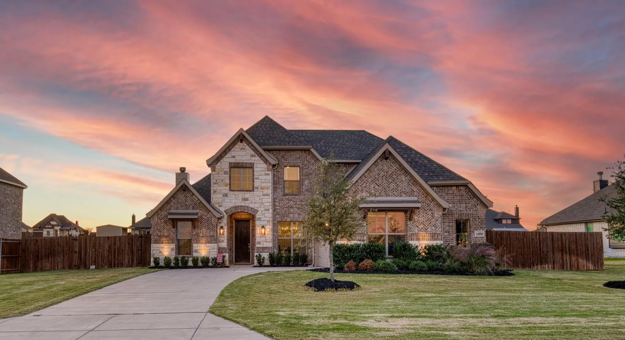 Example new construction homes built next door