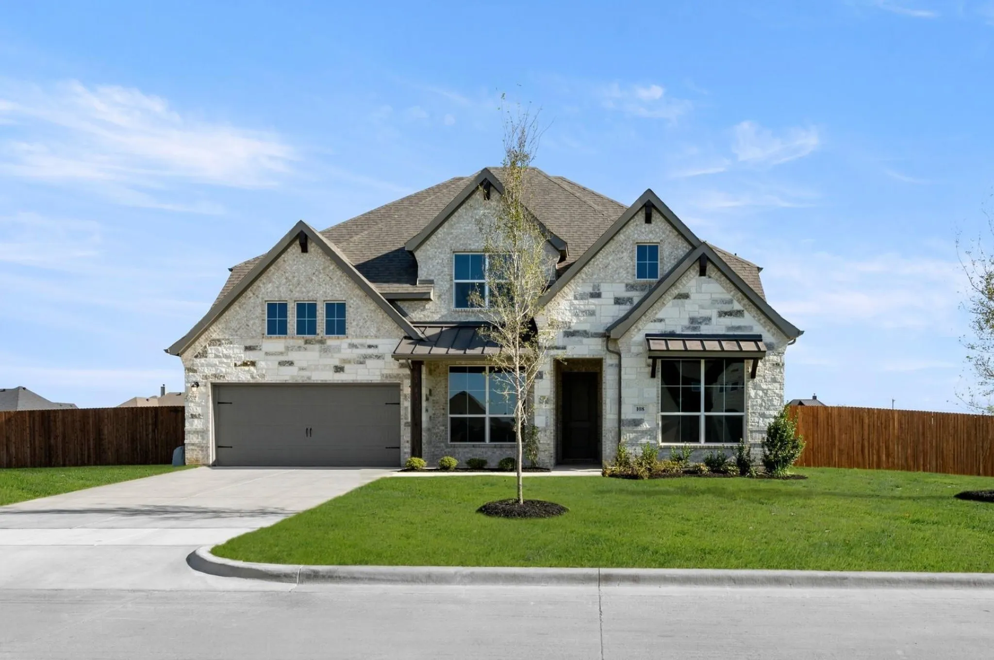 Example new construction homes built next door